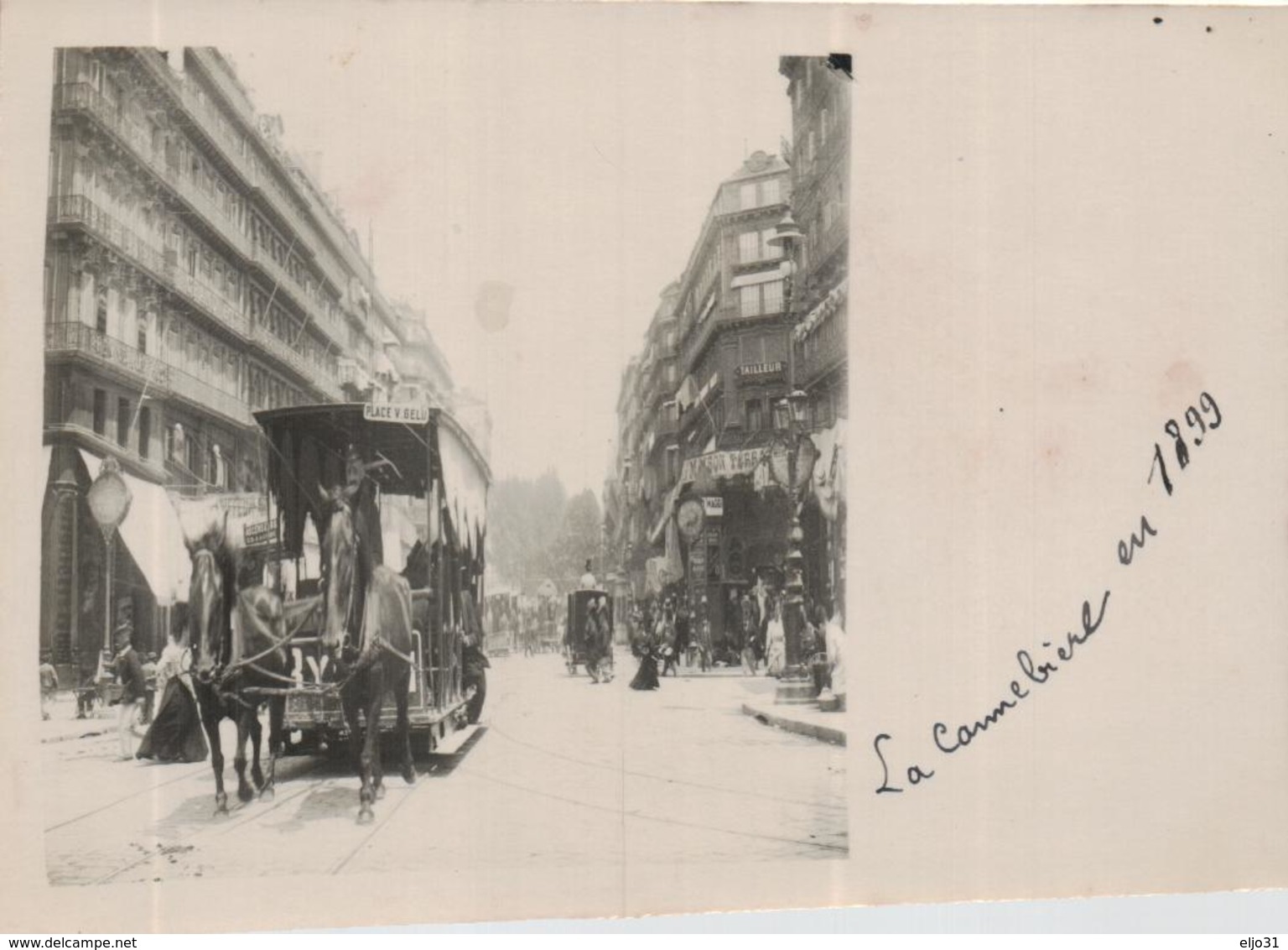 CPHOTO MARSEILLE 1899  @ CANNEBIERE @ - Non Classés