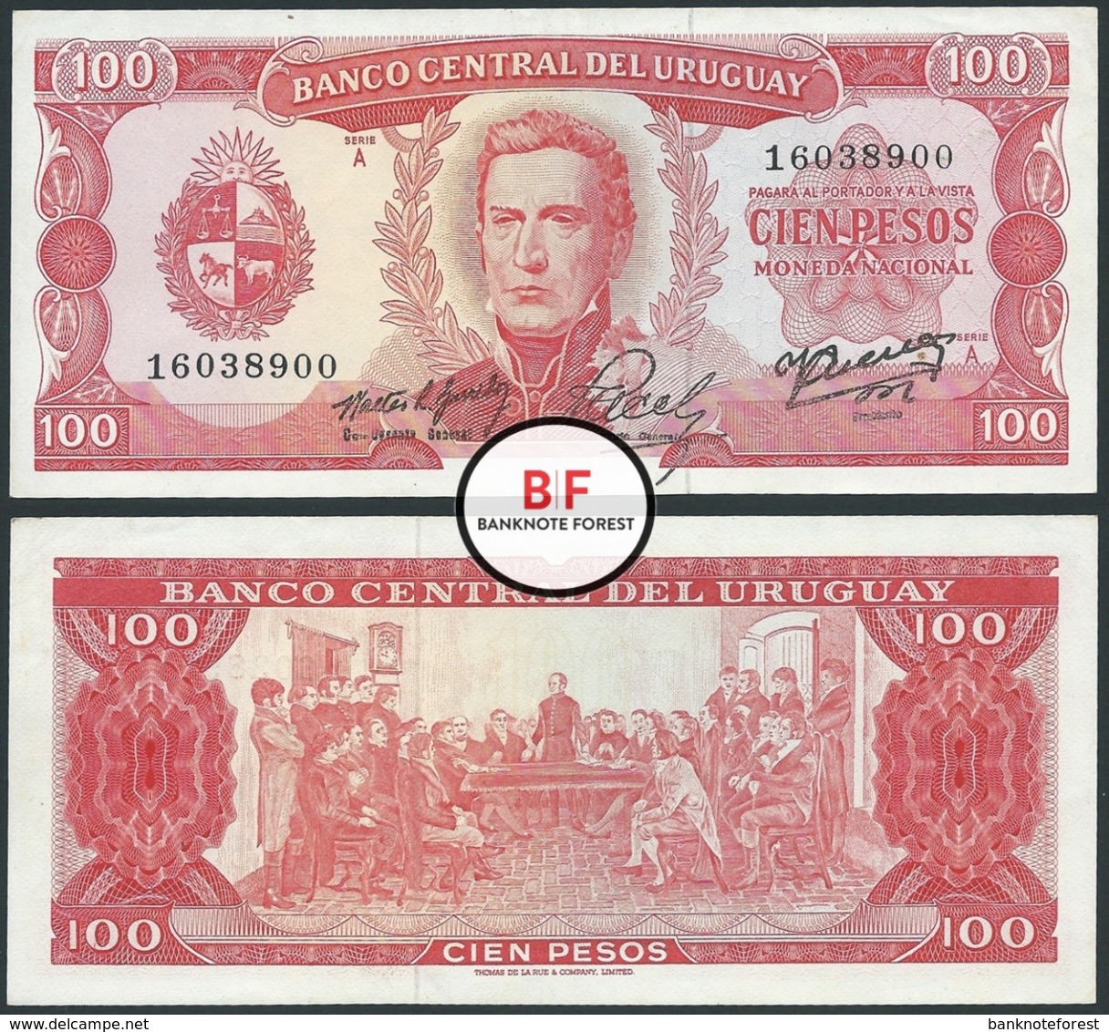 Uruguay | 100 Pesos | 1967 | P.47a | Sig.5 | 16038900 | GXF/aUNC - Uruguay