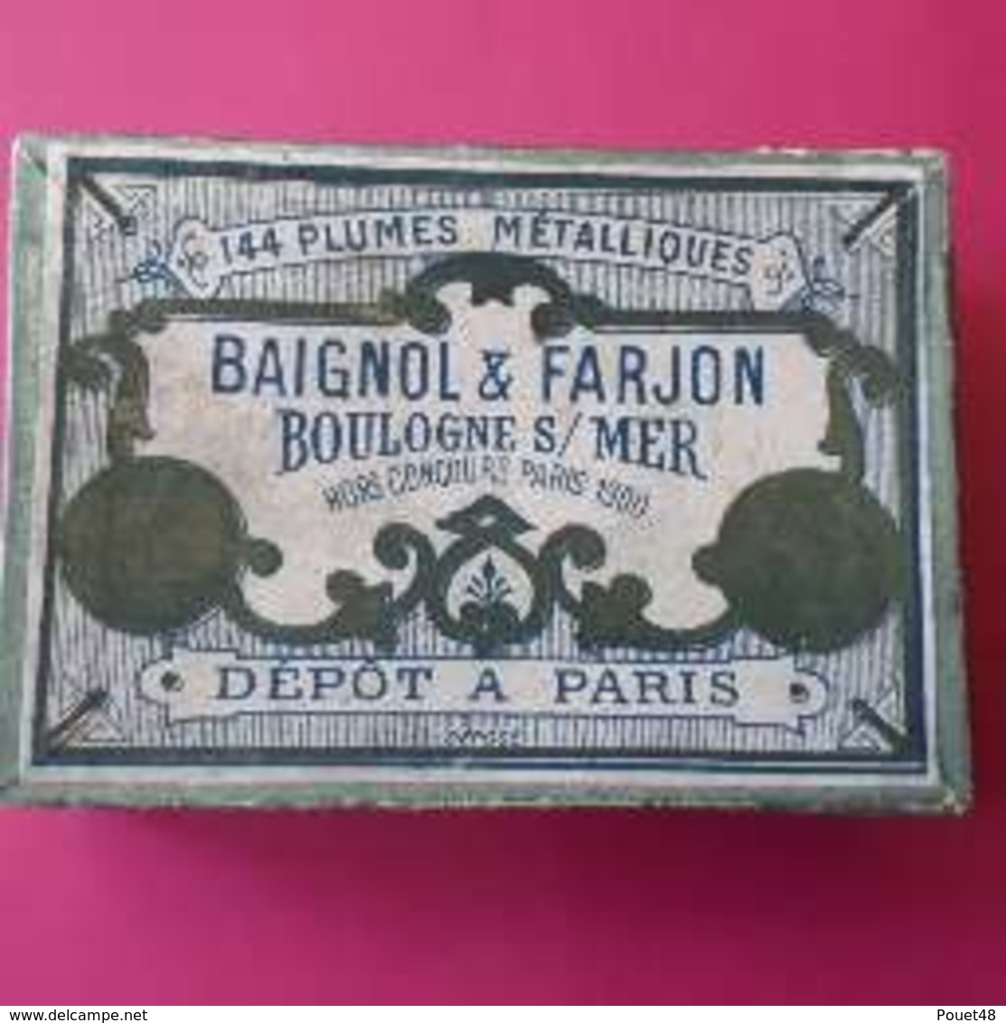 Rare Boite De Plumes BAIGNOL & FARJON - Plume Médaille D'Or - N° 825 - Piume
