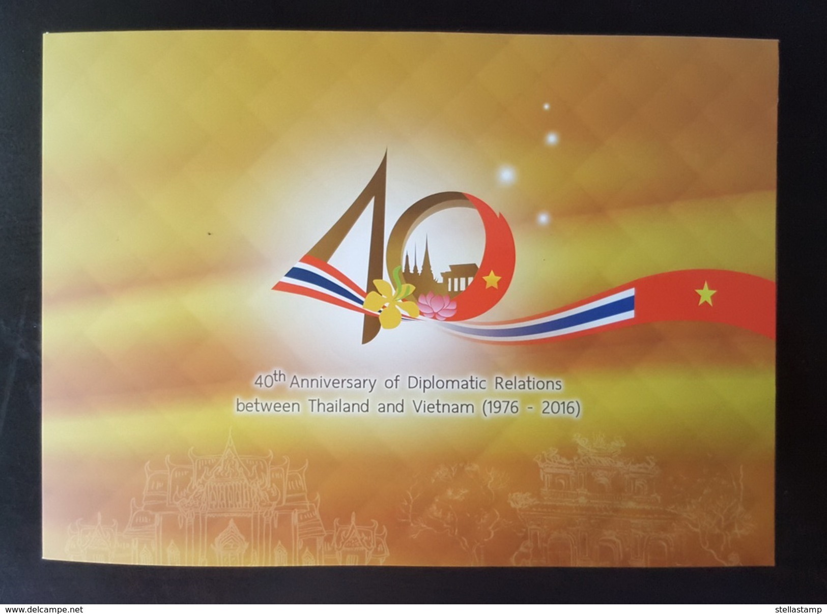 Thailand Stamp 2016 40th Ann Diplomatic Relations Thai Vietnam - Pack - Thailand