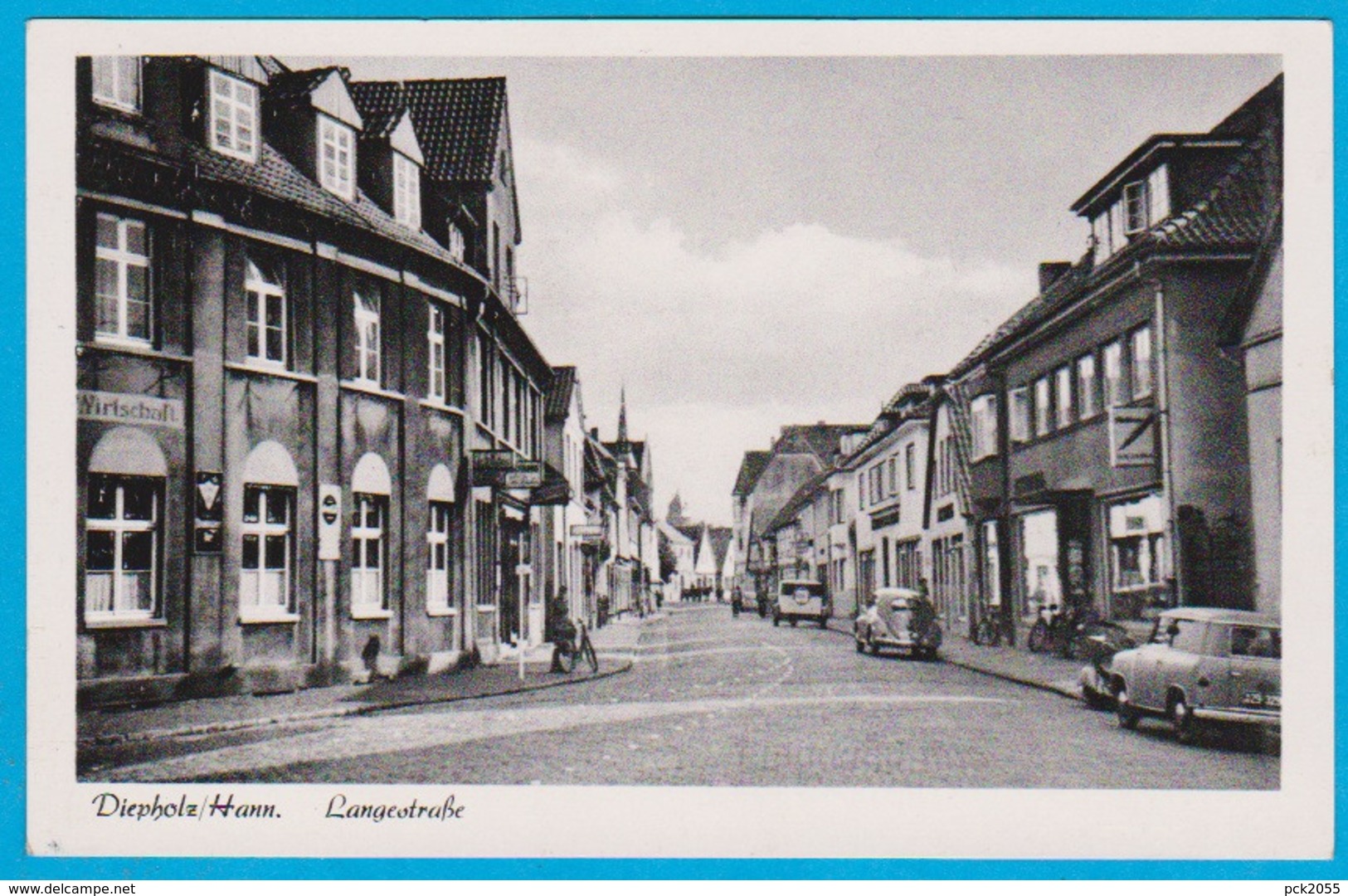 Diepholz Langestraße Gelaufen 1957  AK 108 - Diepholz