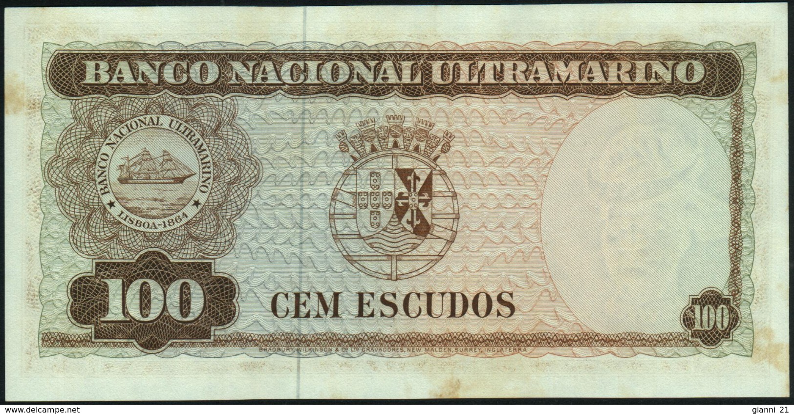 TIMOR - 100 Escudos 25.04.1963 {Banco Nacional Ultramarino} AU-UNC P.28 A(6) - Timor