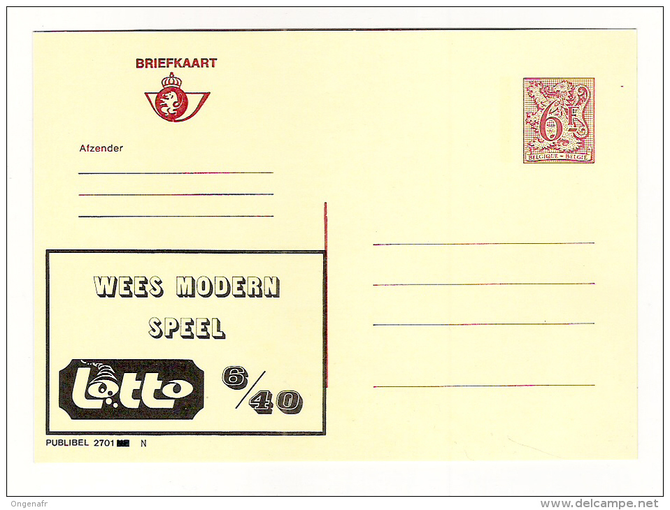 Publibel Neuve N° 2701 (Wees Modern Speel; LOTTO) - Publibels