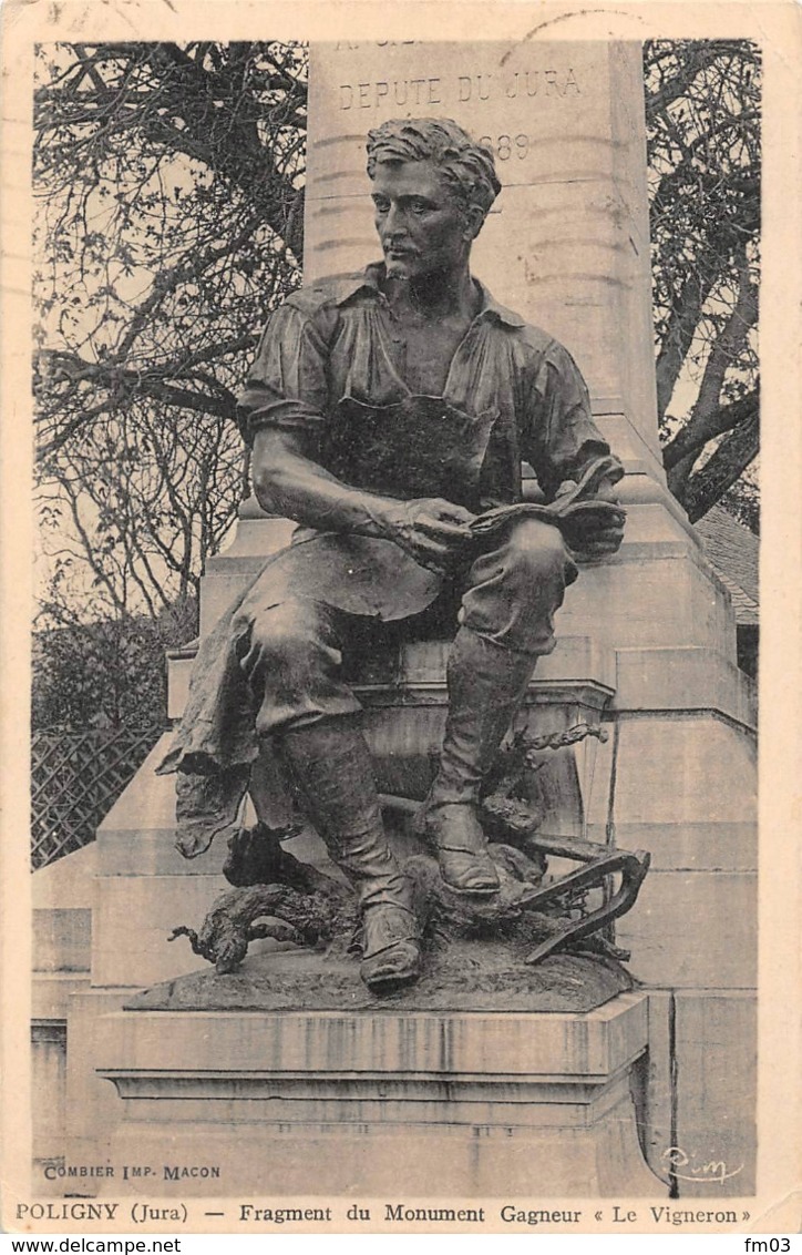 Poligny Monument Gagneur Vigneron Vin - Poligny