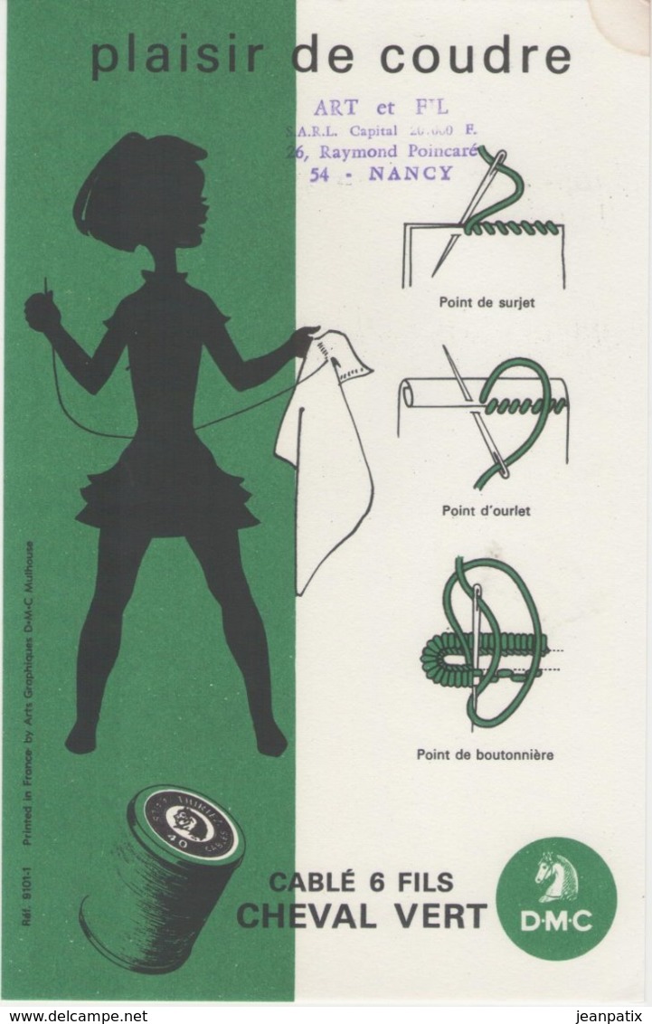 BUVARD -  DMC - Plaisir De Coudre - Cablé 6 Fils - Autres & Non Classés