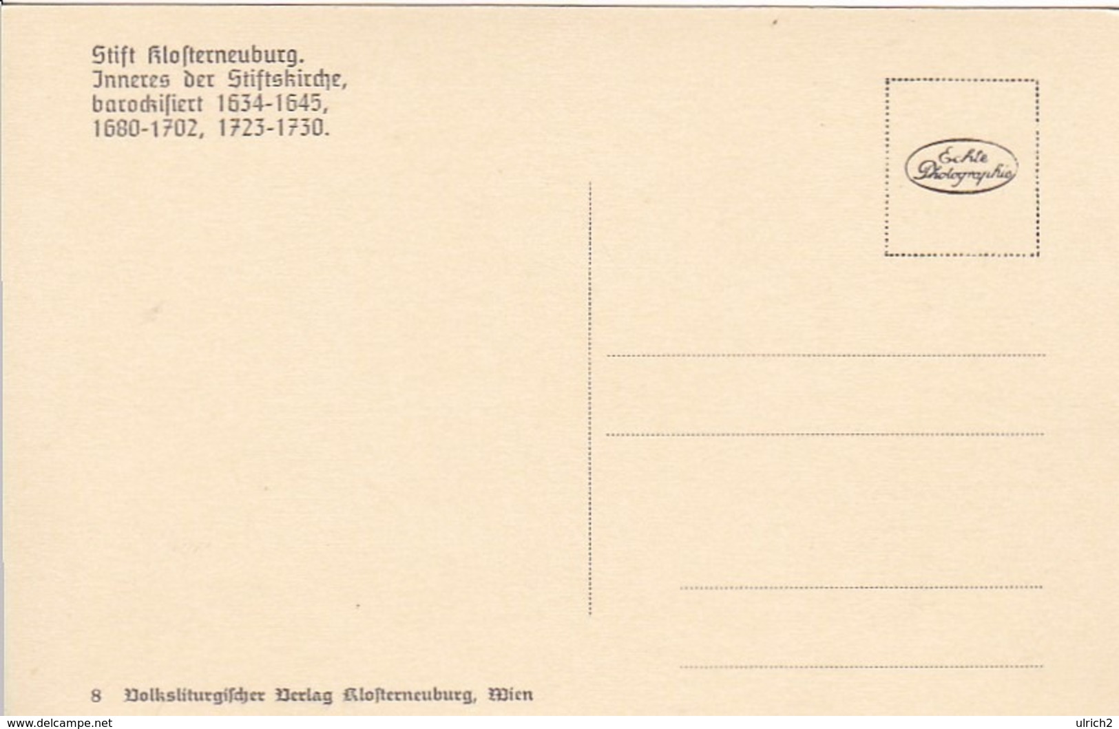 AK Klosterneuburg - Stift - Inneres Der Stiftskirche  (43397) - Klosterneuburg