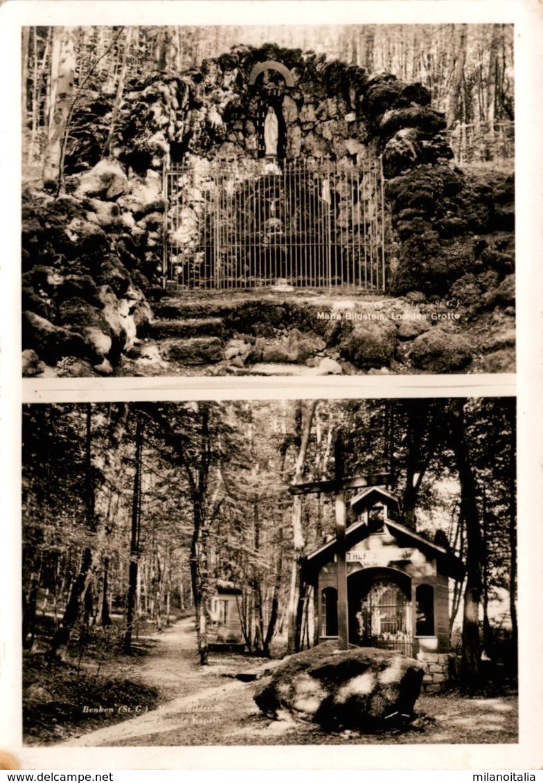 Benken (SG) - Maria Bildstein - Lourdes Grotte - Theresia Kapelle - 2 Bilder * 13. 7. 1953 - Benken