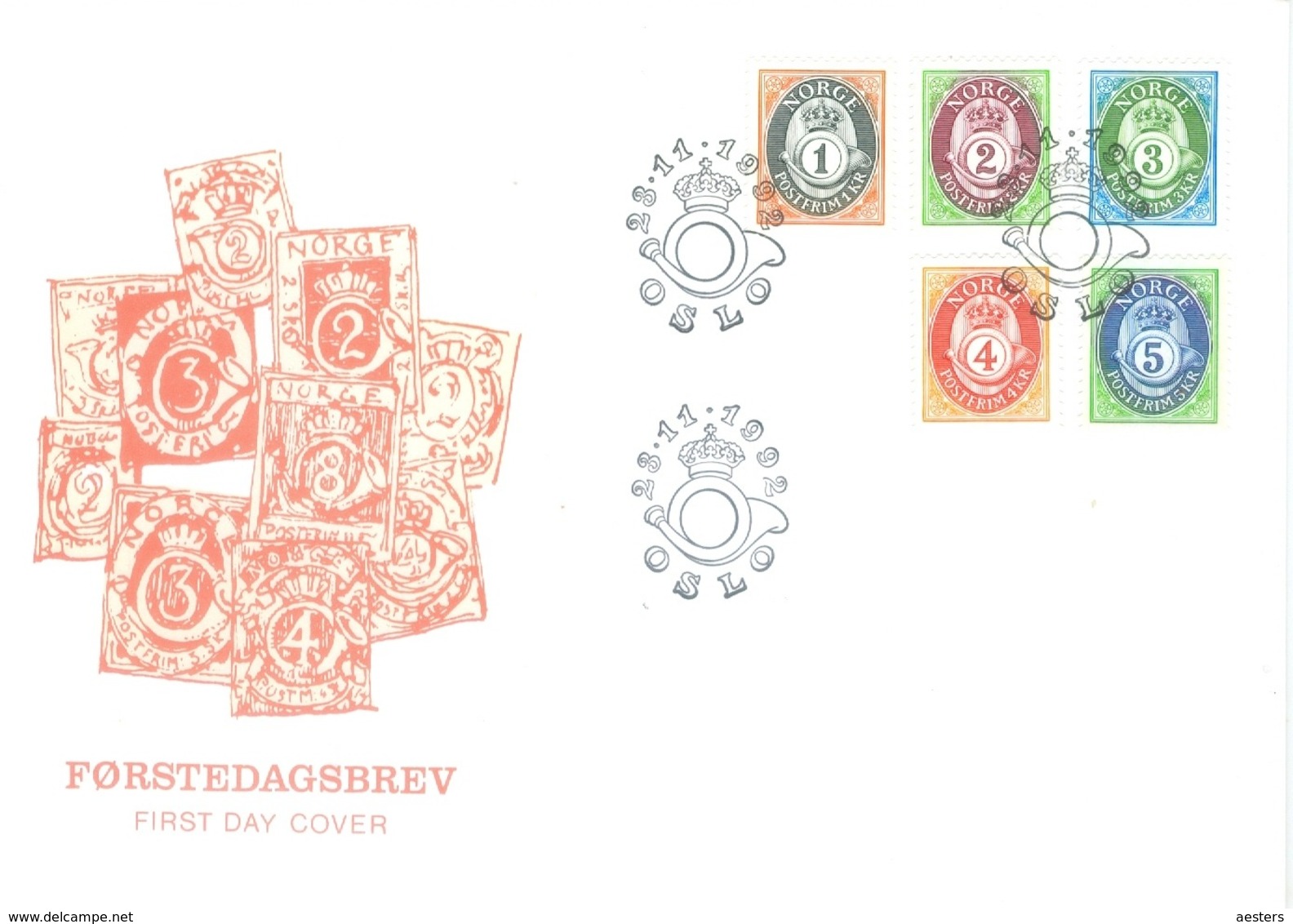 Norway 1992; FDC Michel 1107-1111, Definitives. - FDC