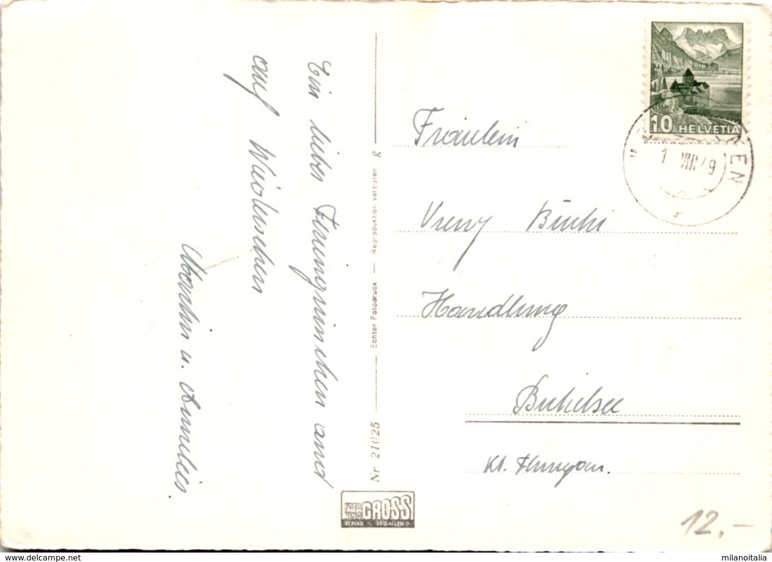 Untersiez, Weisstannental Mit Foostock (21025) * 1. 8. 1949 - Sonstige & Ohne Zuordnung