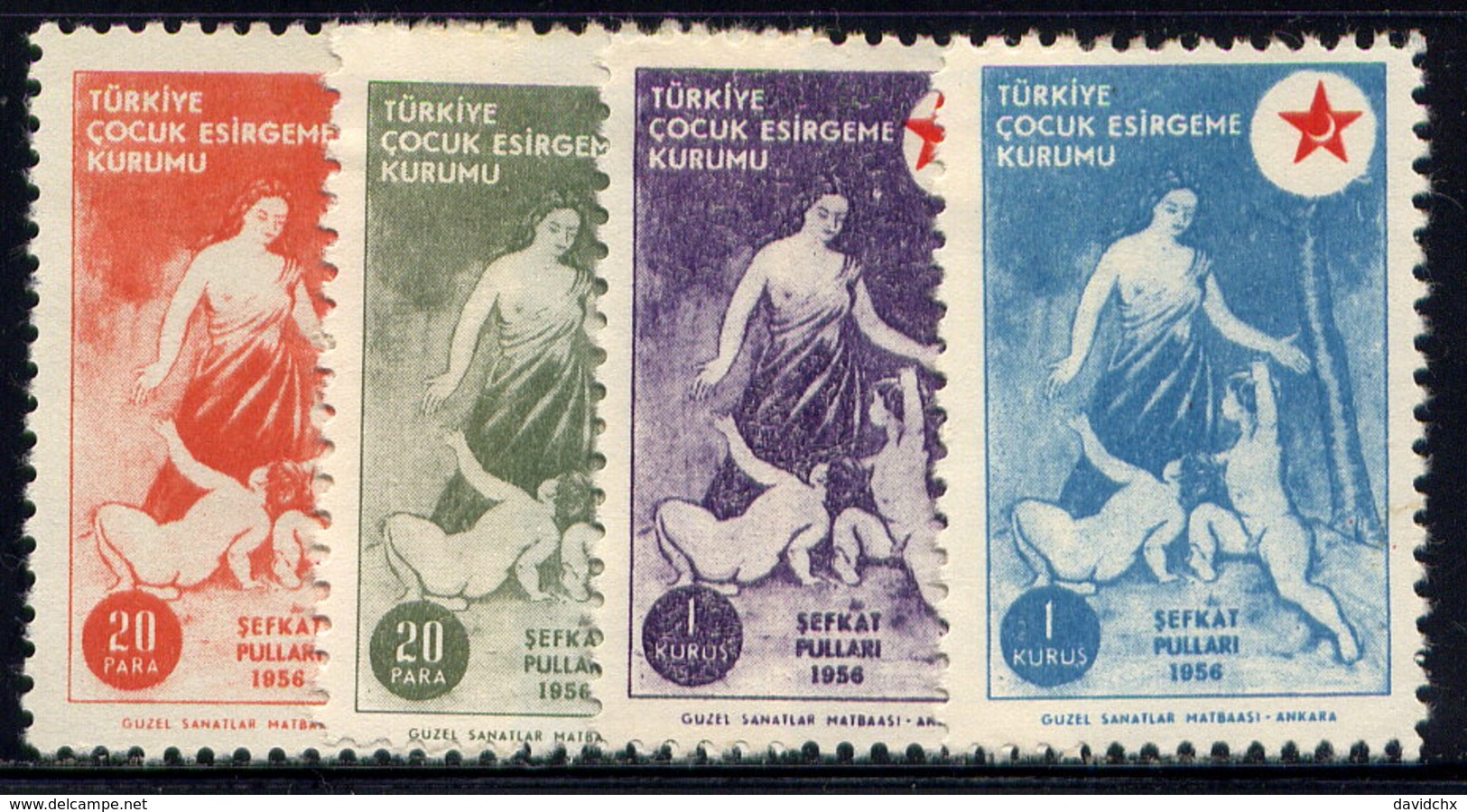 TURKEY, NO.'S RA188-RA191, MH - Charity Stamps