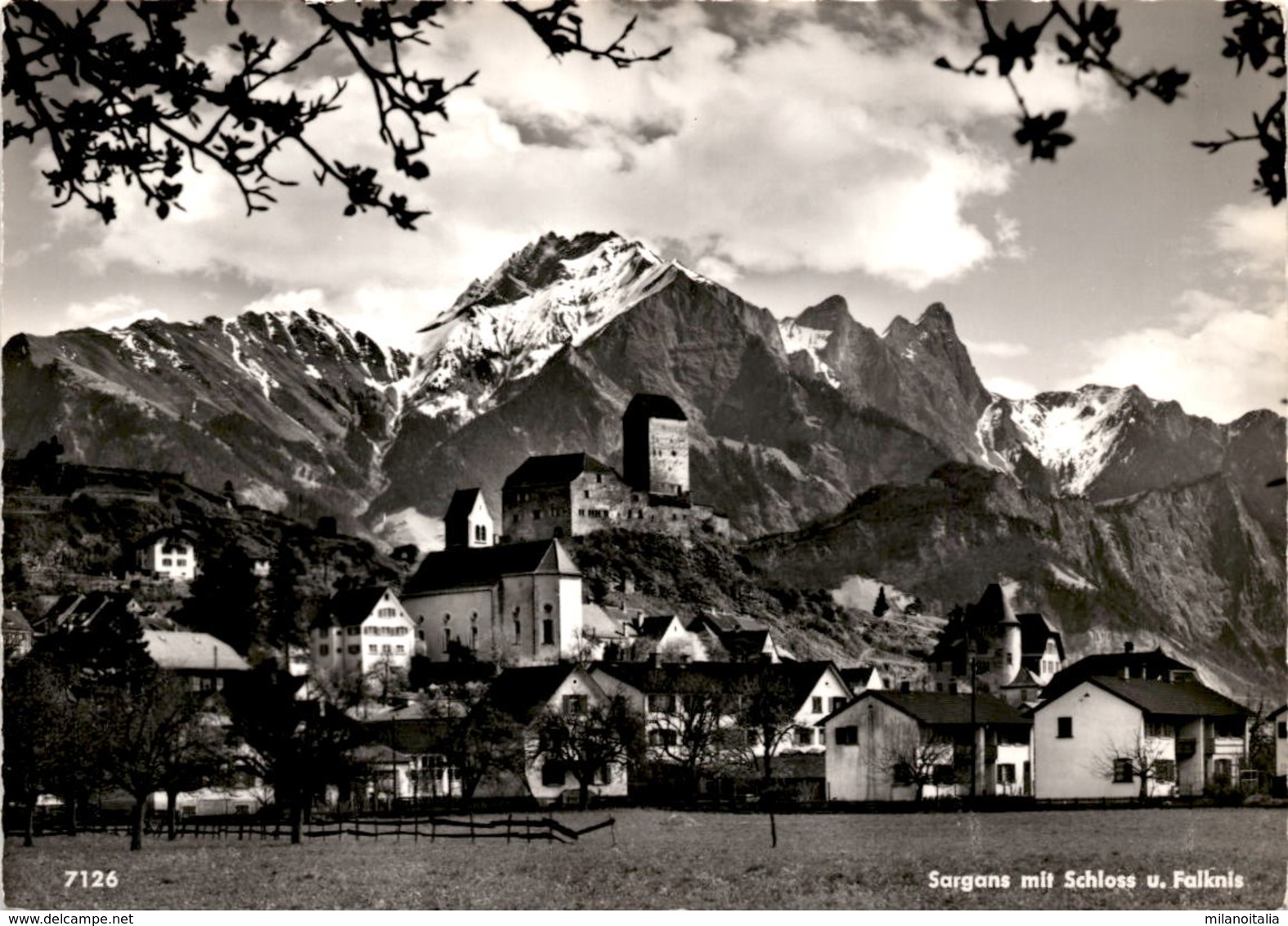 Sarganz Mit Schloss Und Falknis (7126) - Sonstige & Ohne Zuordnung