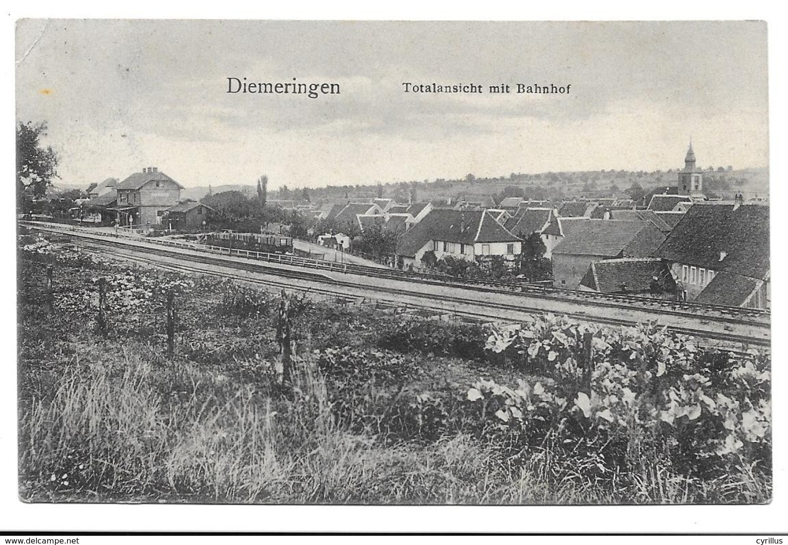 67 - DIEMERINGEN - Totalansicht Mit Bahnhof (cachet Train) - Diemeringen