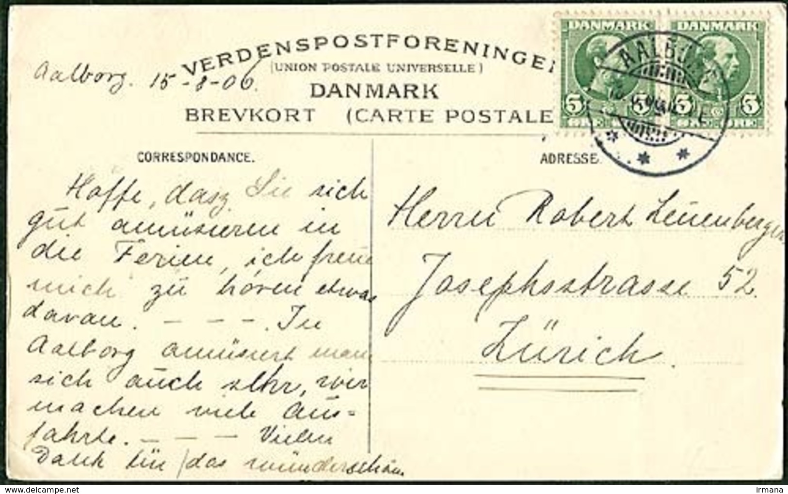 DENMARK Old Postcard AALBORG Budolfi Church & Museum View Posted 1906 To Zurich - Dinamarca
