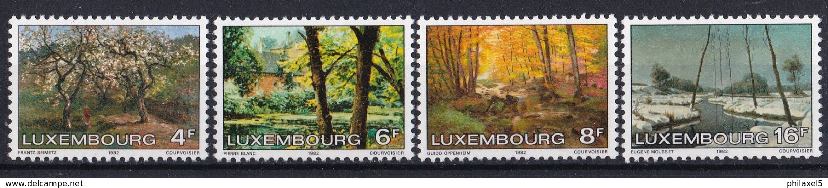 Luxemburg - Kultur: Landschaftsgemälde Nach Jahreszeiten - MNH - M 1046-1049 - Ongebruikt