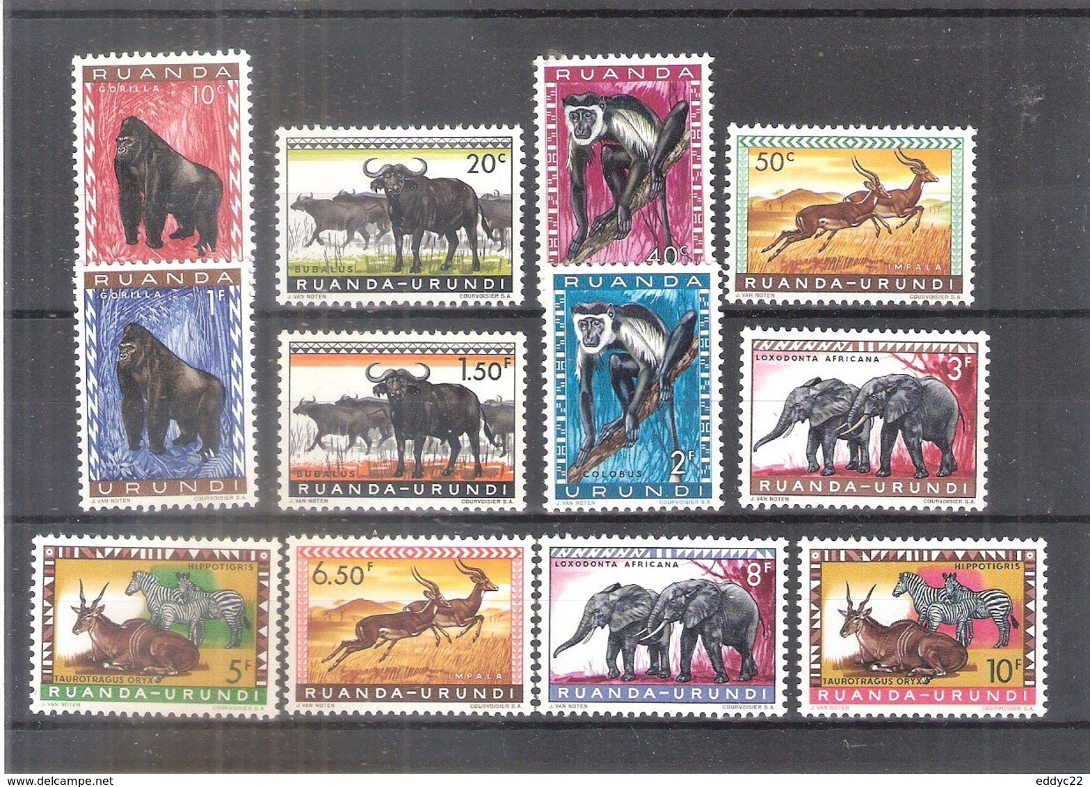 Ruanda-Urundi - Animaux Protégés - Série Complète - XX/MNH - Neufs