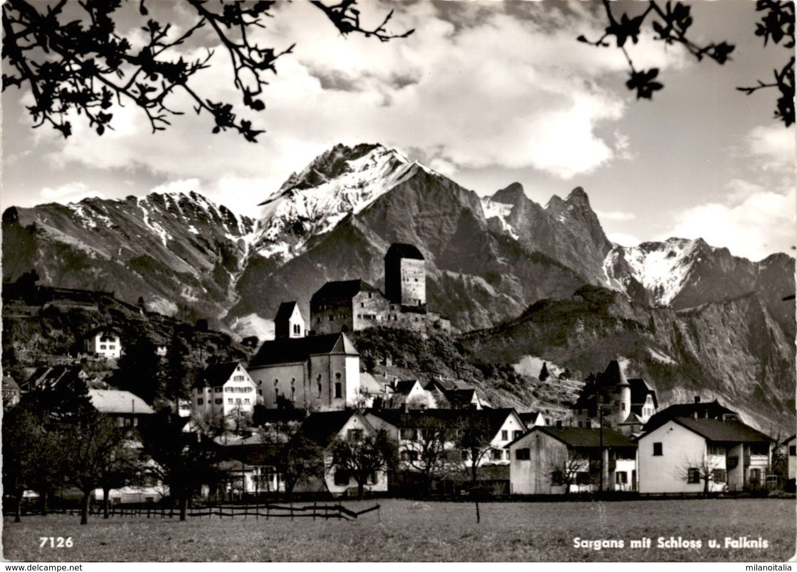 Sargans Mit Schloss Und Falknis (7126) (b) - Sargans