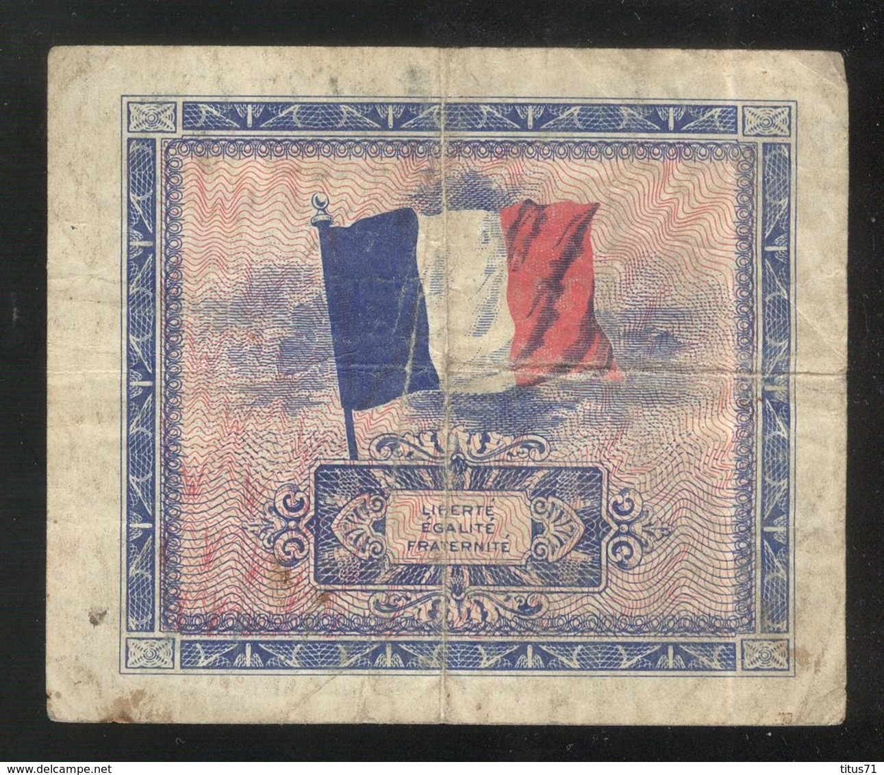 Billet 2 Francs Drapeau 1944 Sans Série - 1944 Bandiera/Francia