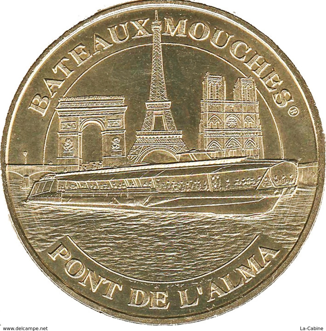 75 PARIS BATEAUX MOUCHES PONT DE L'ALMA MÉDAILLE TOURISTIQUE MONNAIE DE PARIS 2019 JETON MEDALS TOKENS COINS - 2019