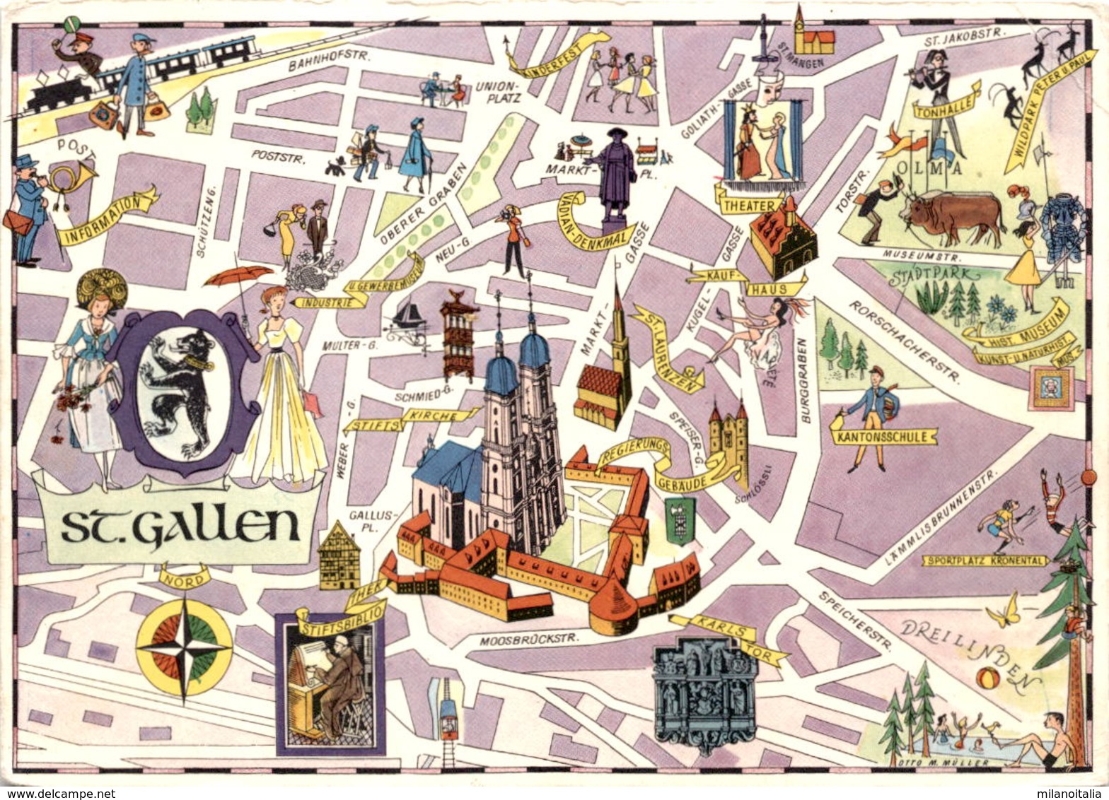 Stadtplan - St. Gallen * 21. X. 1960 - St. Gallen