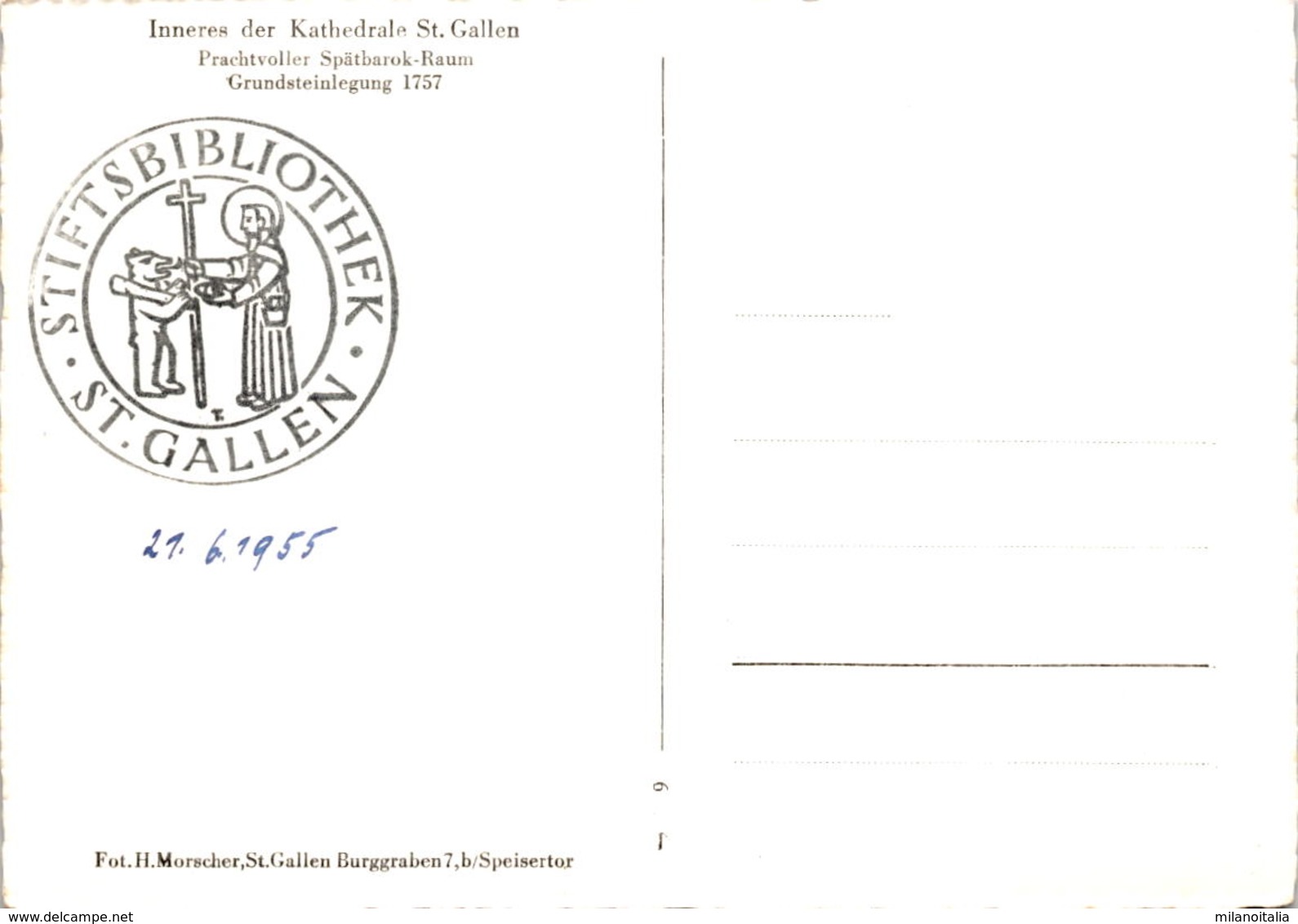 Inneres Der Kathedrale St. Gallen (6) * 21. 6. 1955 - St. Gallen