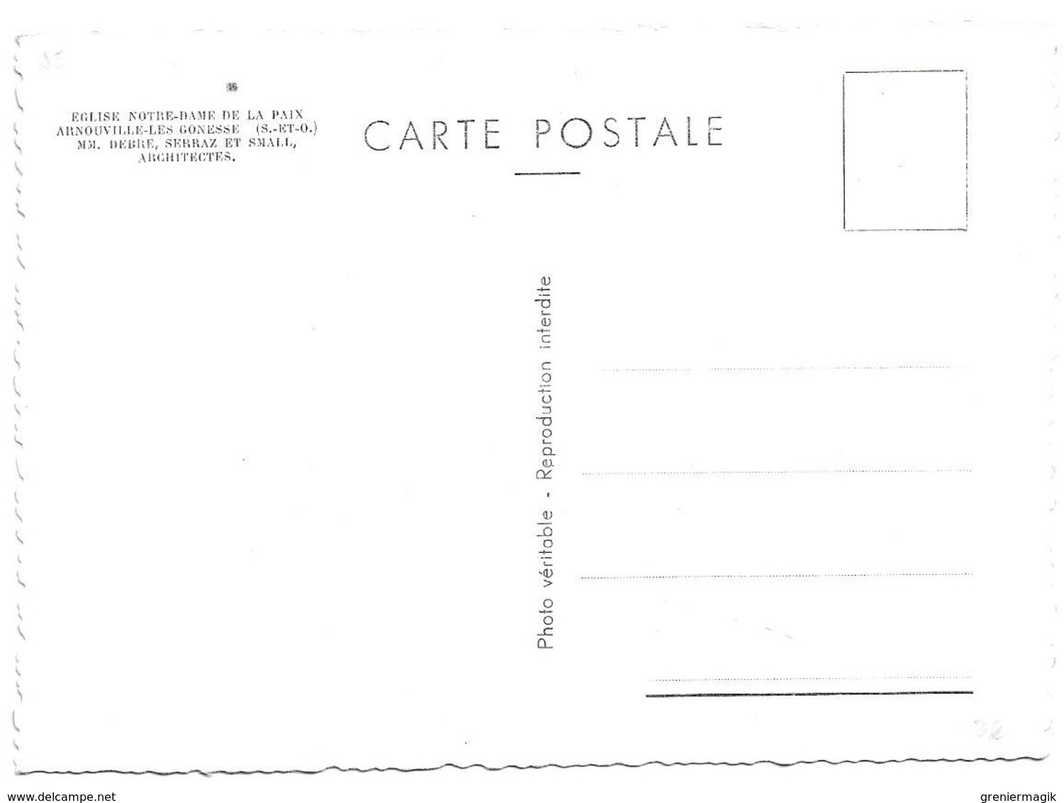 Cpsm 95 Arnouville-les-Gonesse - Eglise Notre-Dame De La Paix - MM. Debré, Serraz Et Small Architectes (intérieur) - Arnouville Les Gonesses