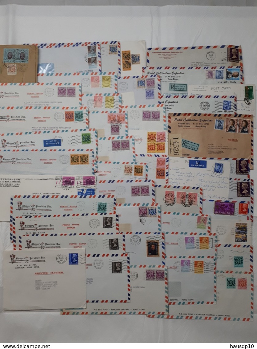 Lot 42x Hong Kong  Air Mail To Germany - Collections, Lots & Series