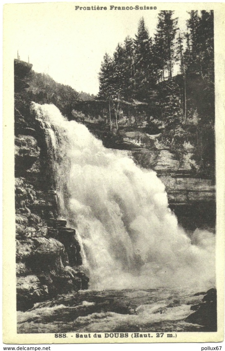 LOT 2 CPA DE LA FRONTIERE FRANCO-SUISSE  (DOUBS)  BORDS DU DOUBS. VUE GENERALE DE GOUMOIS. SAUT DU DOUBS - Other & Unclassified