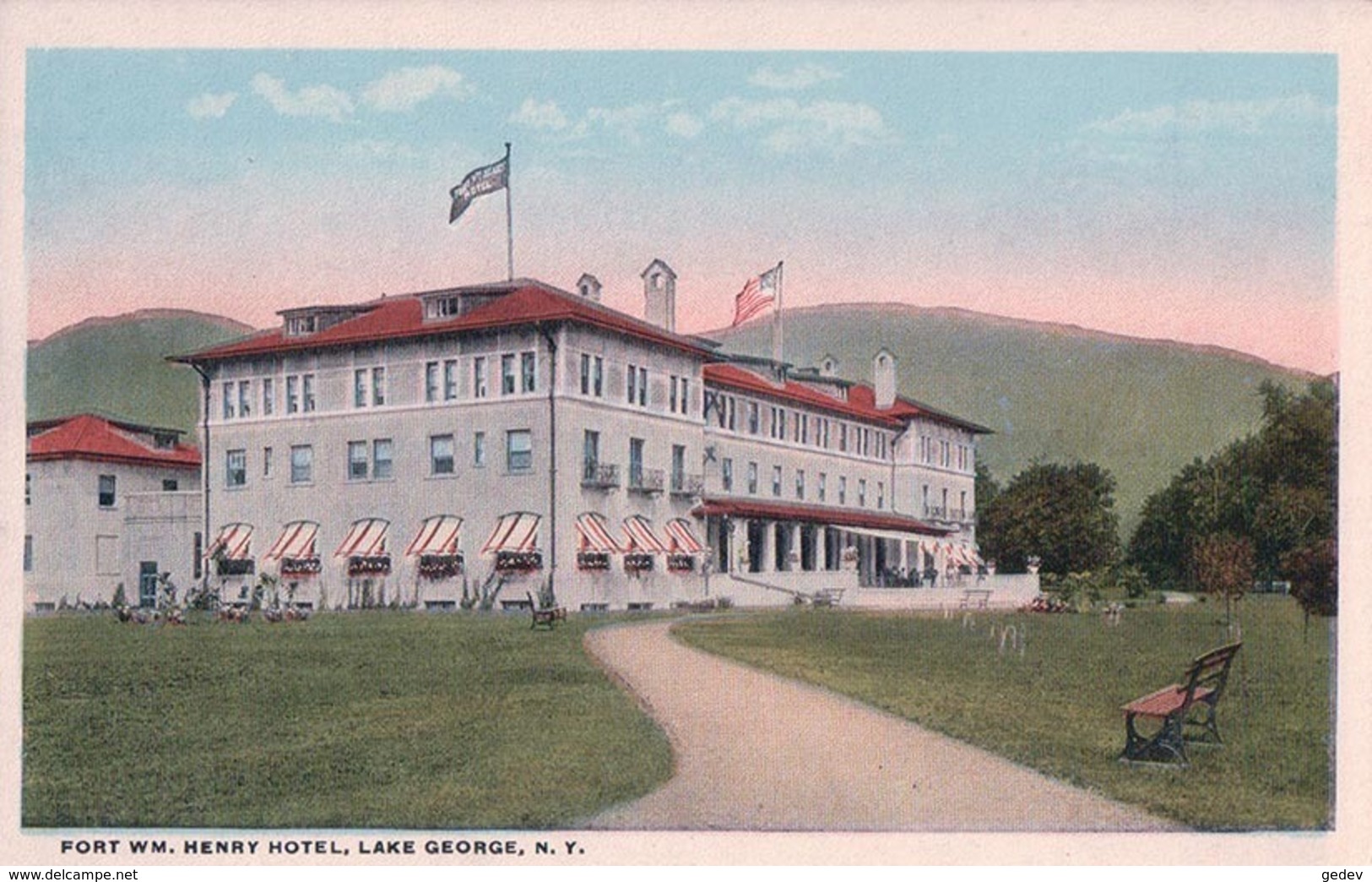 USA, Fort WM. Hernry Hotel, Lake George, New York (71717) - Lake George