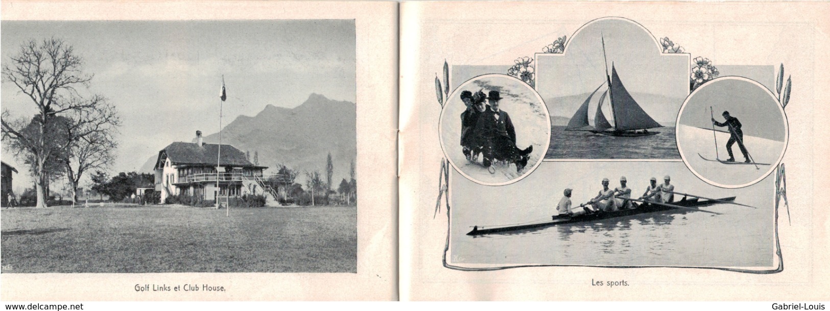 Territet (Suisse) Grand Hôtel et Hôtel des Alpes - Fascicule de 32 pages - 35 photos - Montreux (15.5 X 11.5)