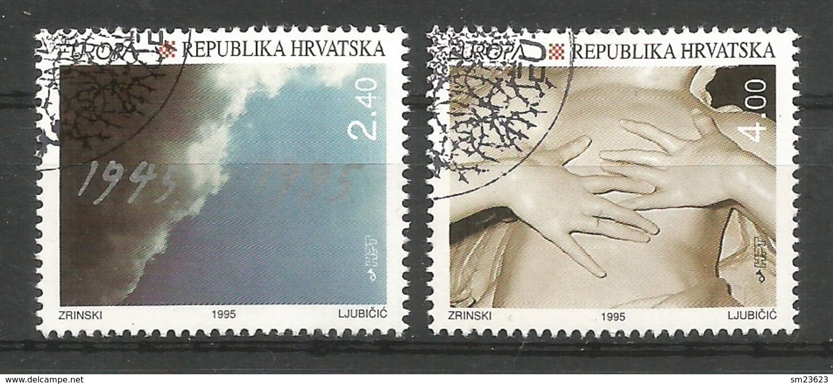 Kroatien / Hrvatska 1995  Mi.Nr. 319 / 320 , EUROPA CEPT - Frieden Und Freiheit - Gestempelt / Fine Used / (o) - 1995