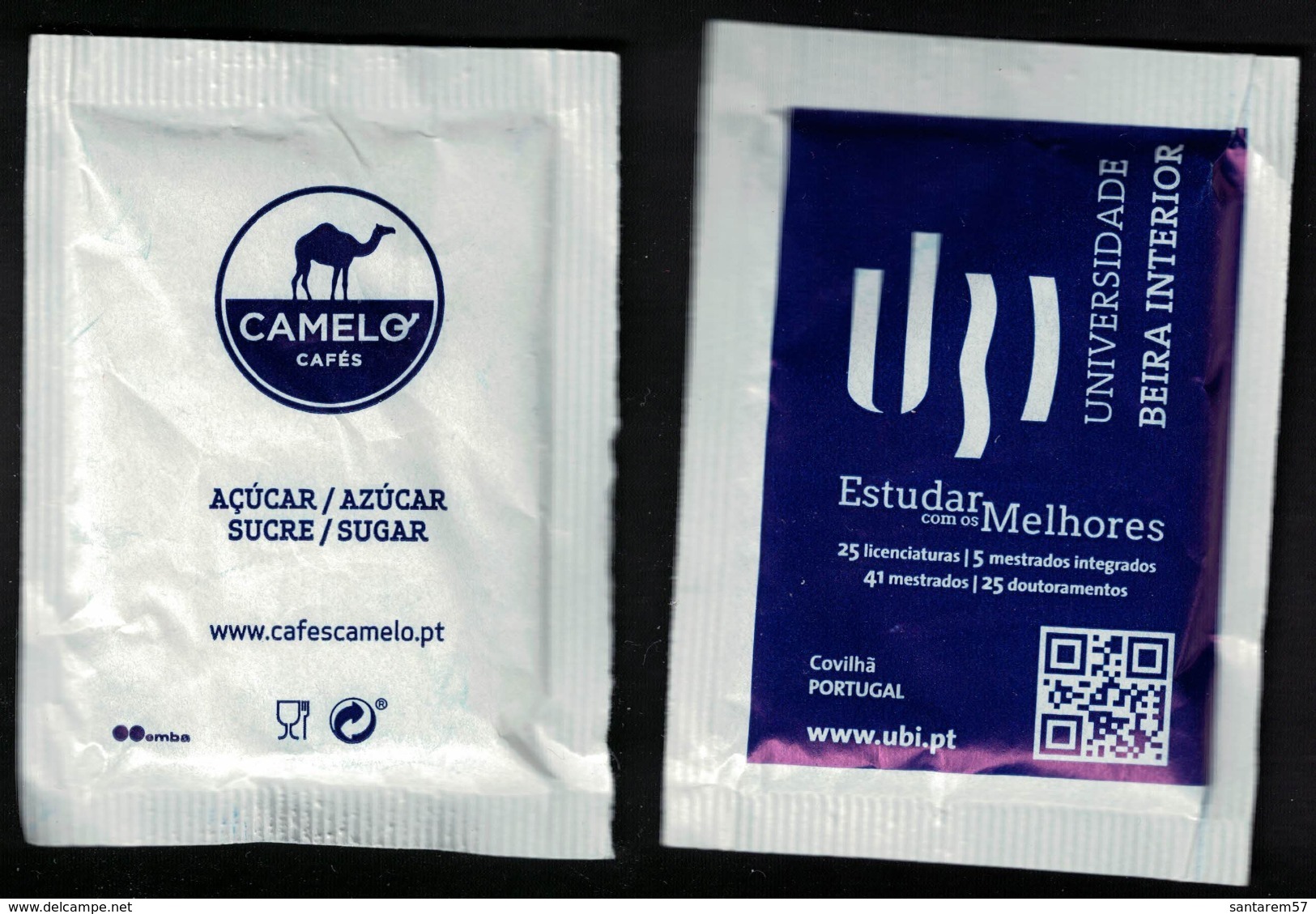 Portugal Sachet Sucre Sugar Delta Université De Beira Interior Covilhã - Sucres