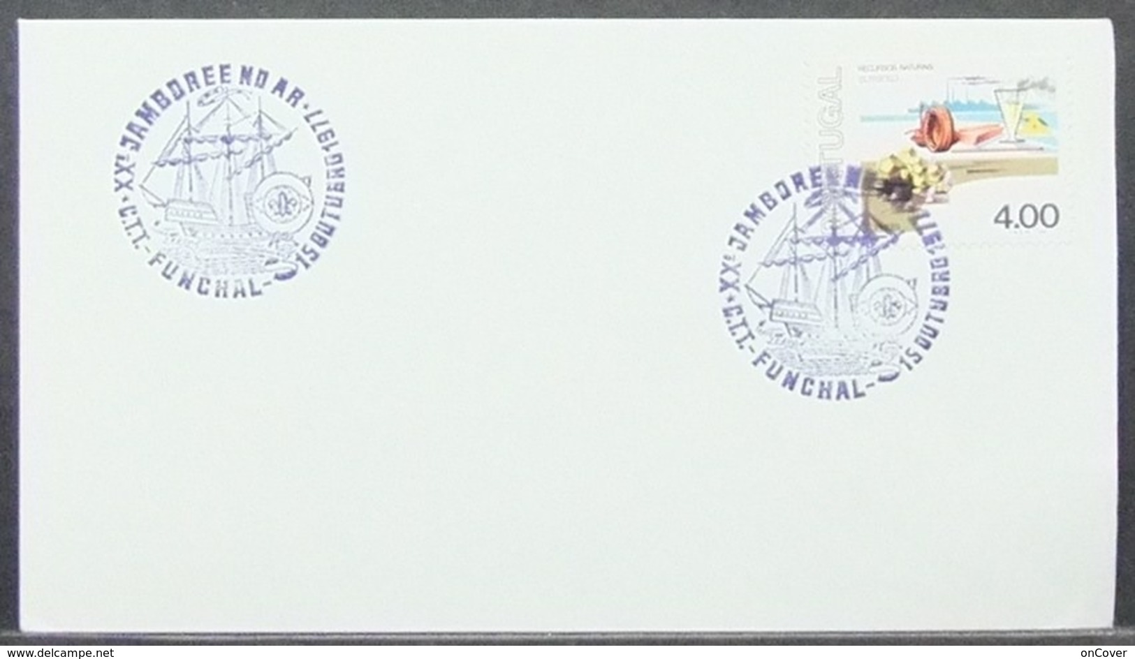 Portugal - Cover 1977 Minerals Scouting Jamboree Ship On Cancel Funchal - Briefe U. Dokumente