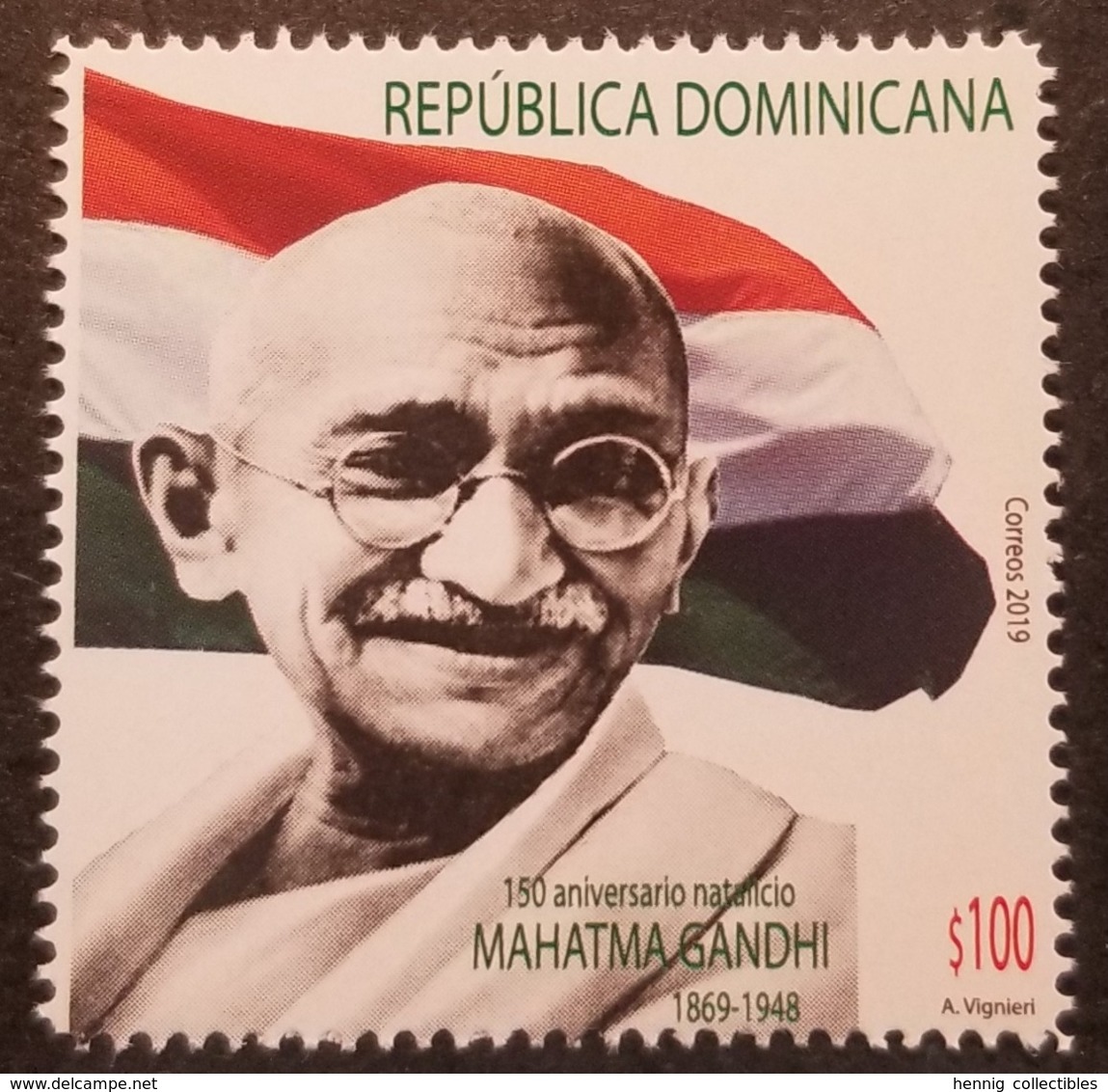 DOMINICAN REP. 2019 - 150th Anniv. Birth Of Mahtma Gandhi - Repubblica Domenicana