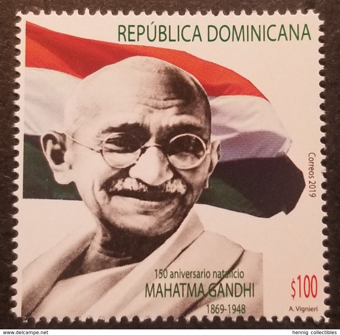DOMINICAN REP. 2019 - 150th Anniv. Birth Of Mahtma Gandhi (India) - Repubblica Domenicana