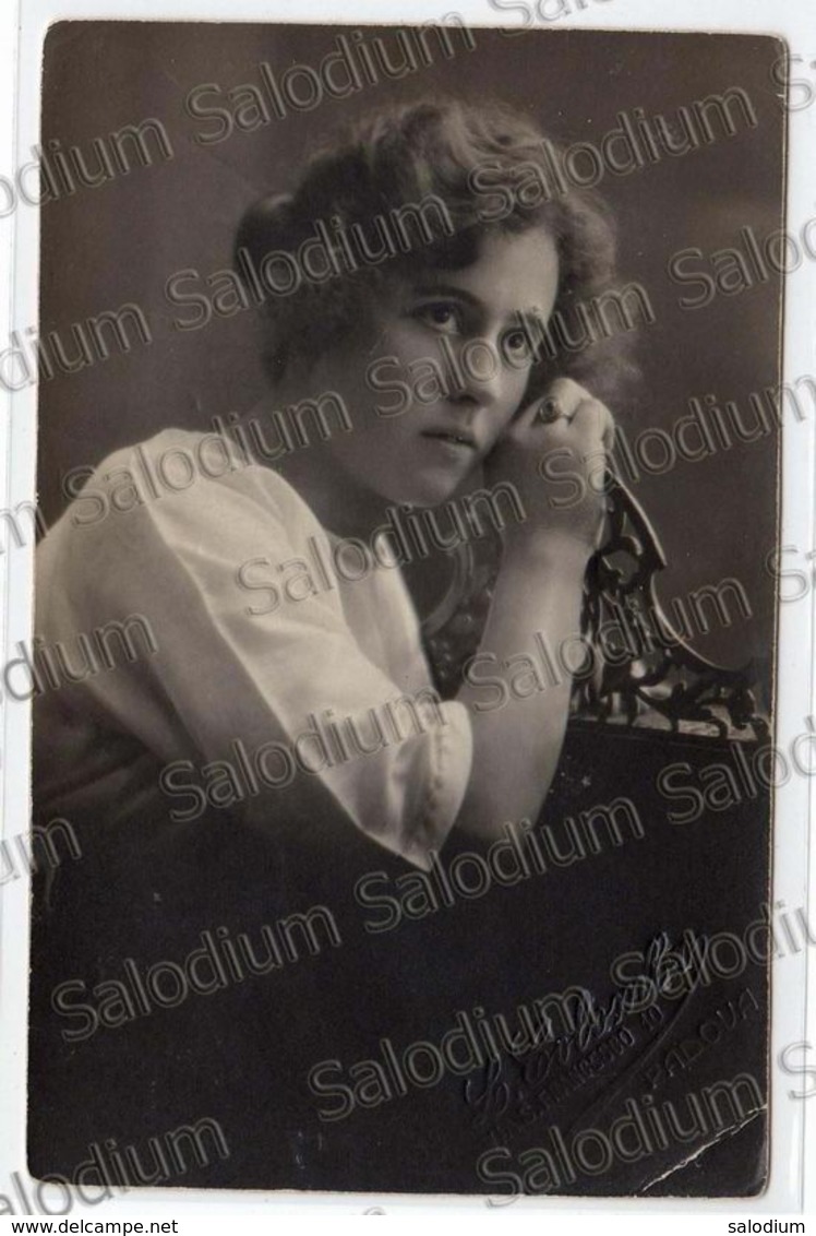 1924 - PADOVA - Timbro A Secco Fotografo - Ragazza Girl Donna Woman - Photo - Foto Fotografia - Non Classificati