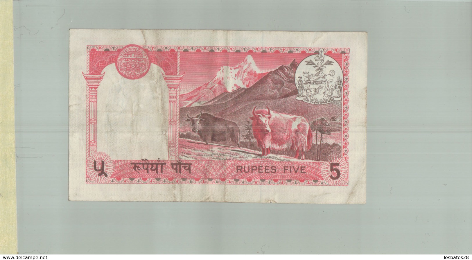 BILLET DE BANQUE NEPAL FIVE RUPEES BANKNOTE KING BIRENDRA    Sept  2019  Alb 15 - Nepal