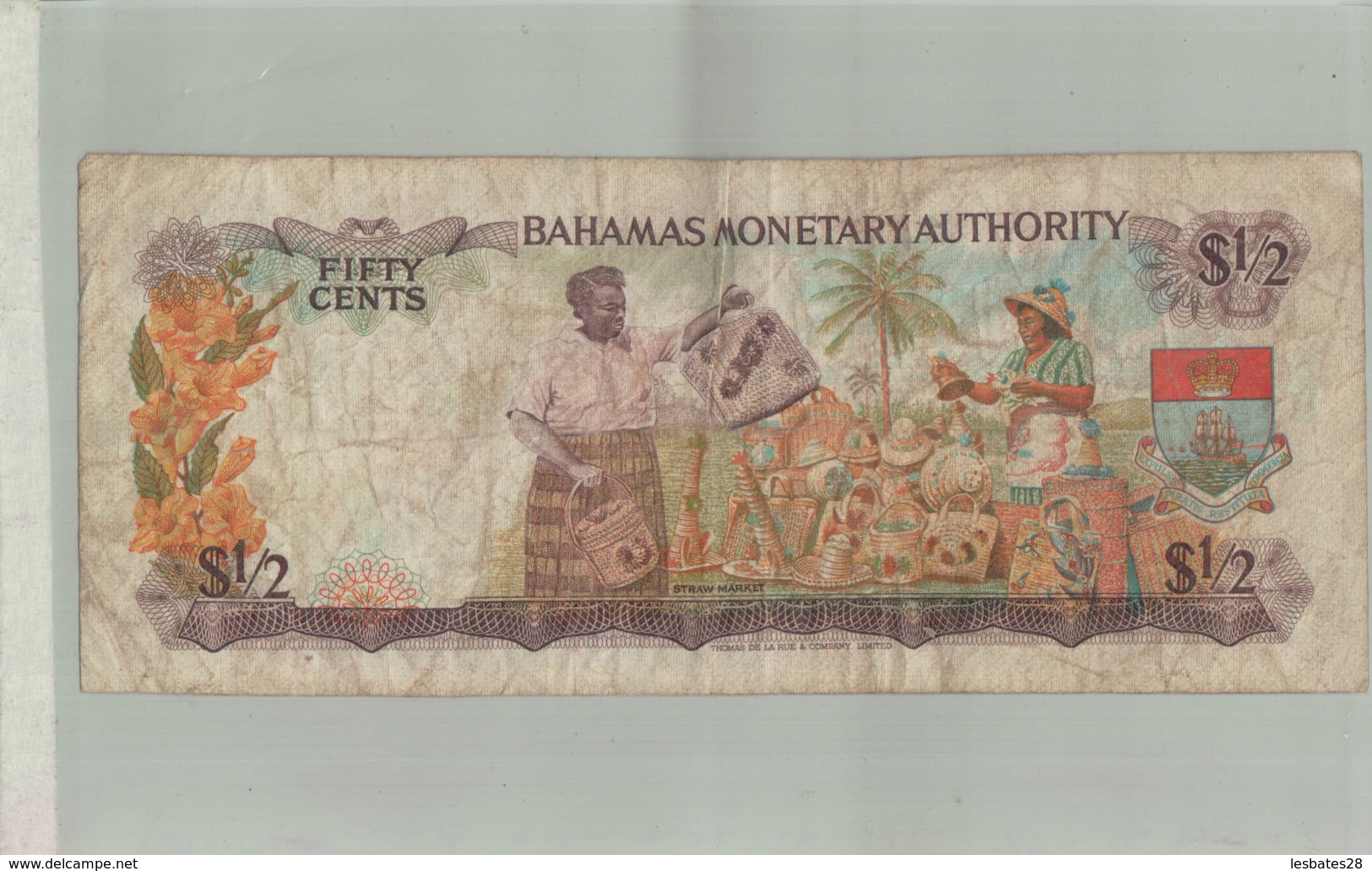 BILLET DE BANQUE  BAHAMAS MONETARY AUTORITY FIFTY CENTS- Sept  2019  Alb Bil - Bahamas