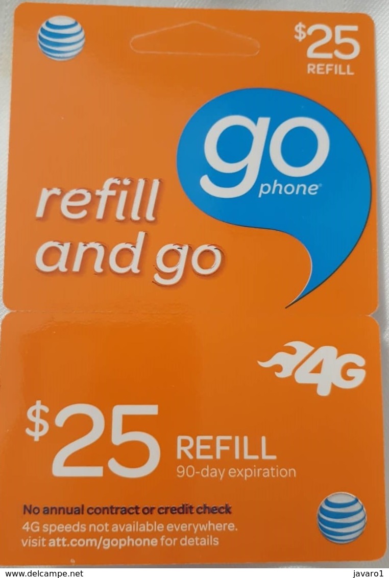 US VIRGIN ISLANDS At&T Go Phone $25 Refill Exp. 01/DEC/2018  Used - Vierges (îles)
