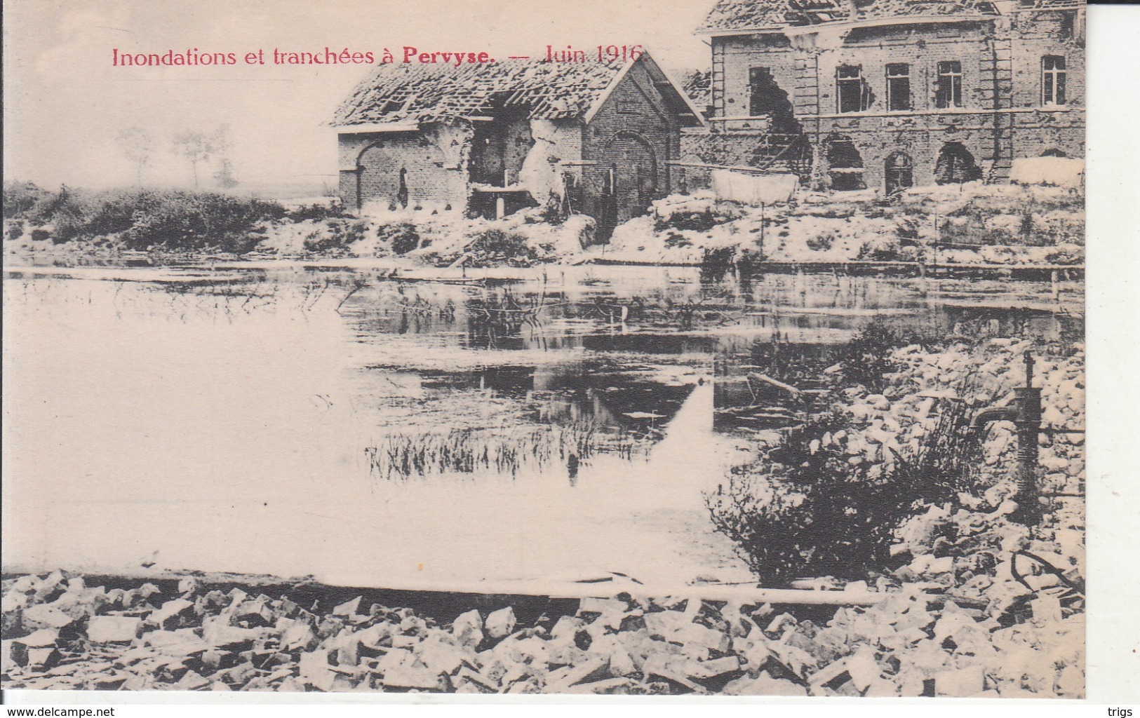 Pervyse (Juin 1916) - Inondations Et Tranchées - Diksmuide