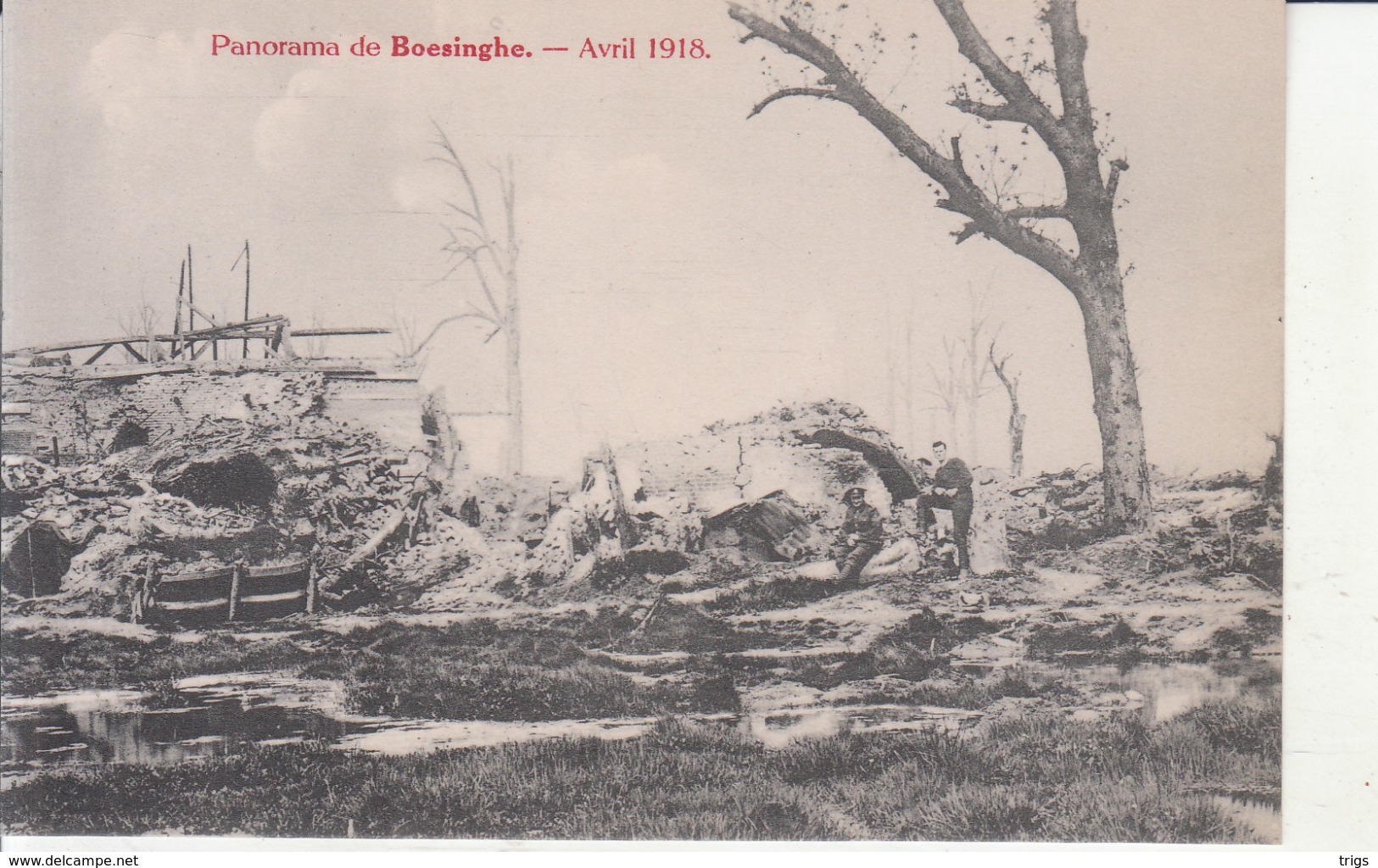 Boesinghe (Avril 1918) - Panorama - Ieper