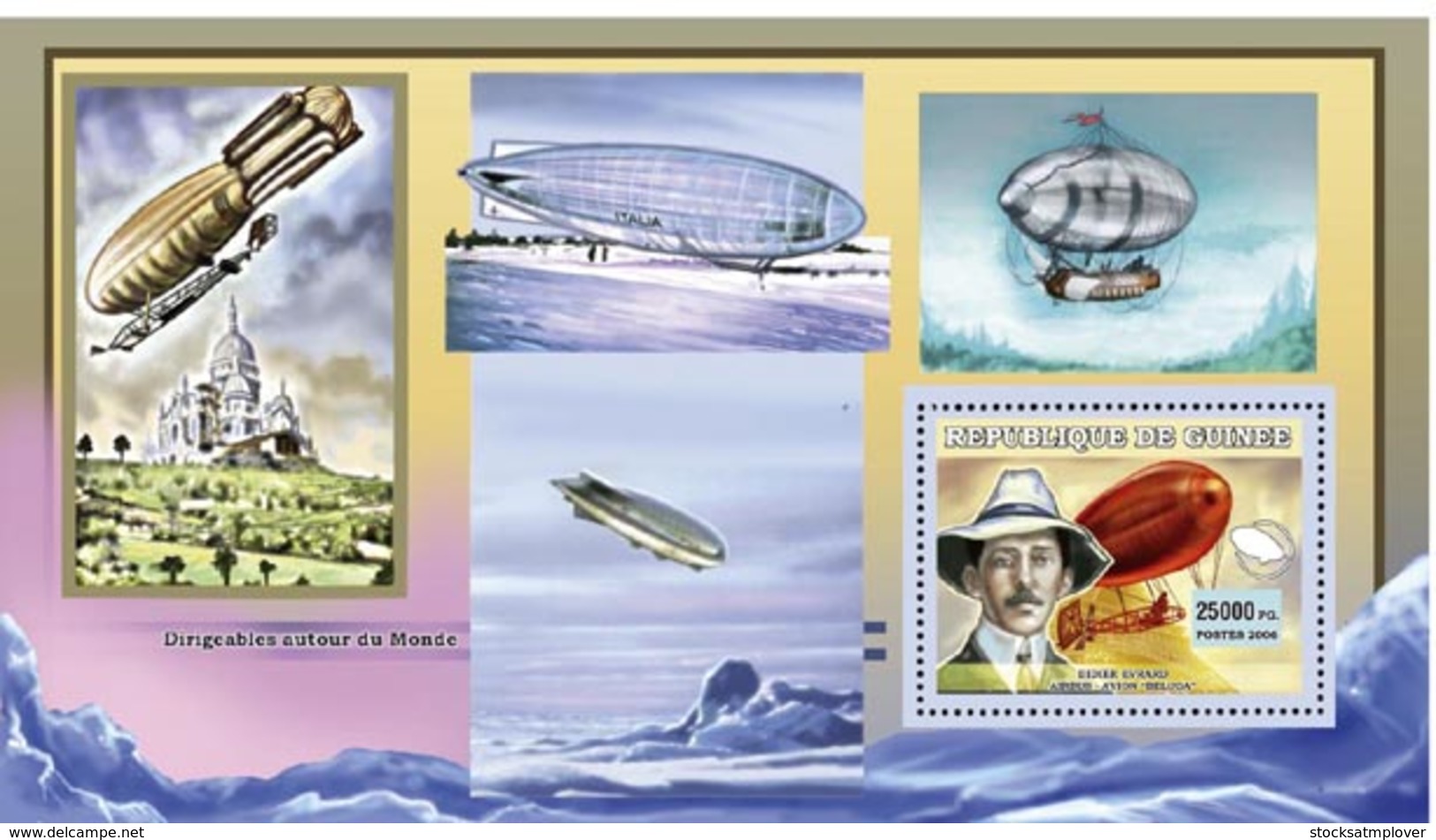 Guinea  2006  Airships, Alberto Santos - Dumont - Guinea (1958-...)