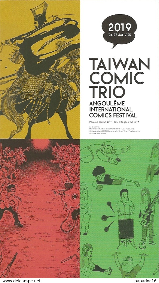 BD - Dépliant Taïwan Comic Trio - Angoulême International Comics Festival - 24-27 Janvier 2019 - Press Books