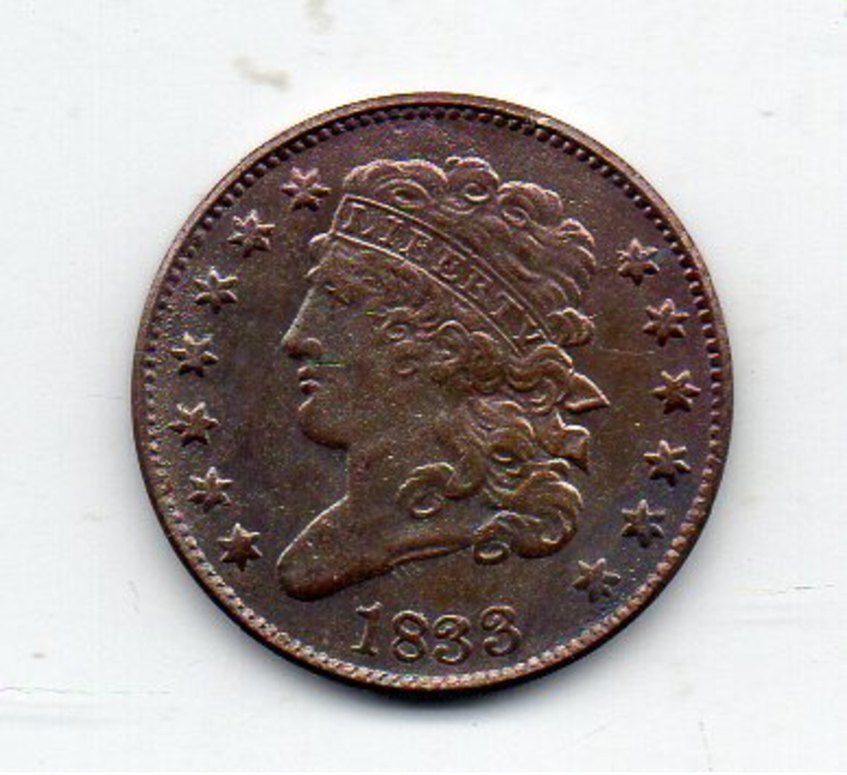 USA : 1/2 Ct 1833 - Half Cents