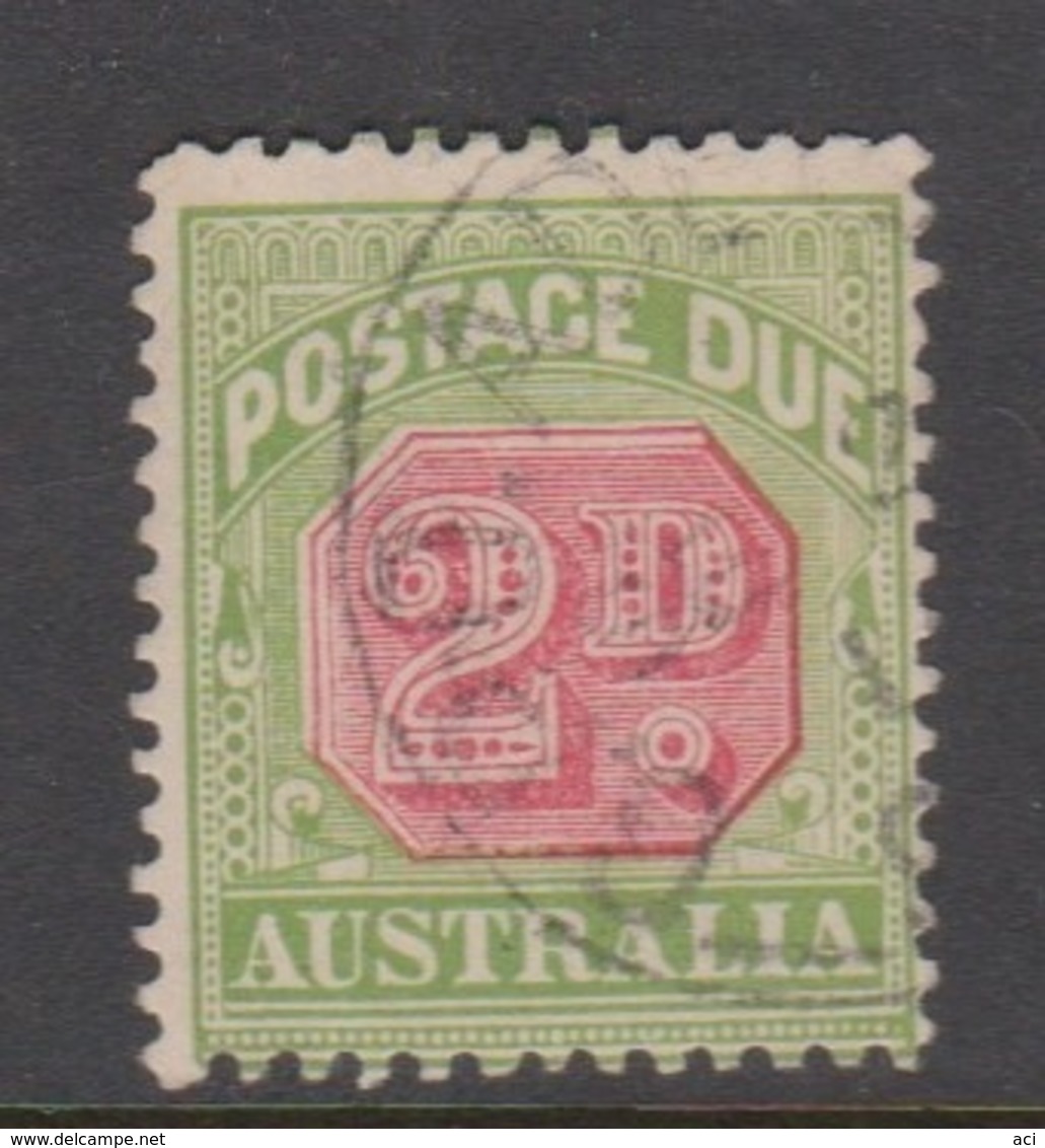 Australia D 65 1909-11 Postage Due 2d Rosine And Yellow Green,used - Port Dû (Taxe)