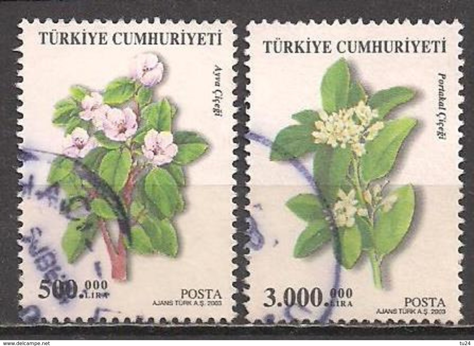 Türkei  (2003)  Mi.Nr.  3348 + 3352  Gest. / Used  (1fb23) - Oblitérés