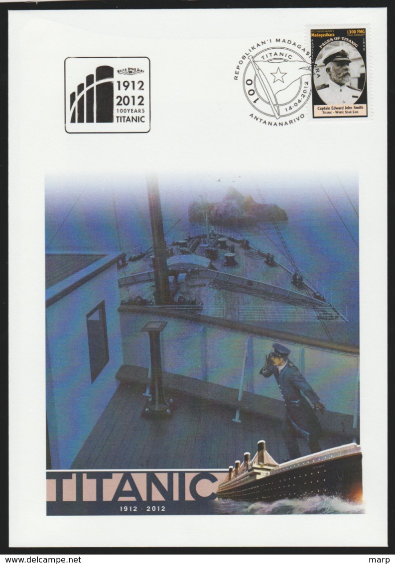 Titanic Cover 2012 Madagasikara Special Cancel 100 Years Of. - Barche