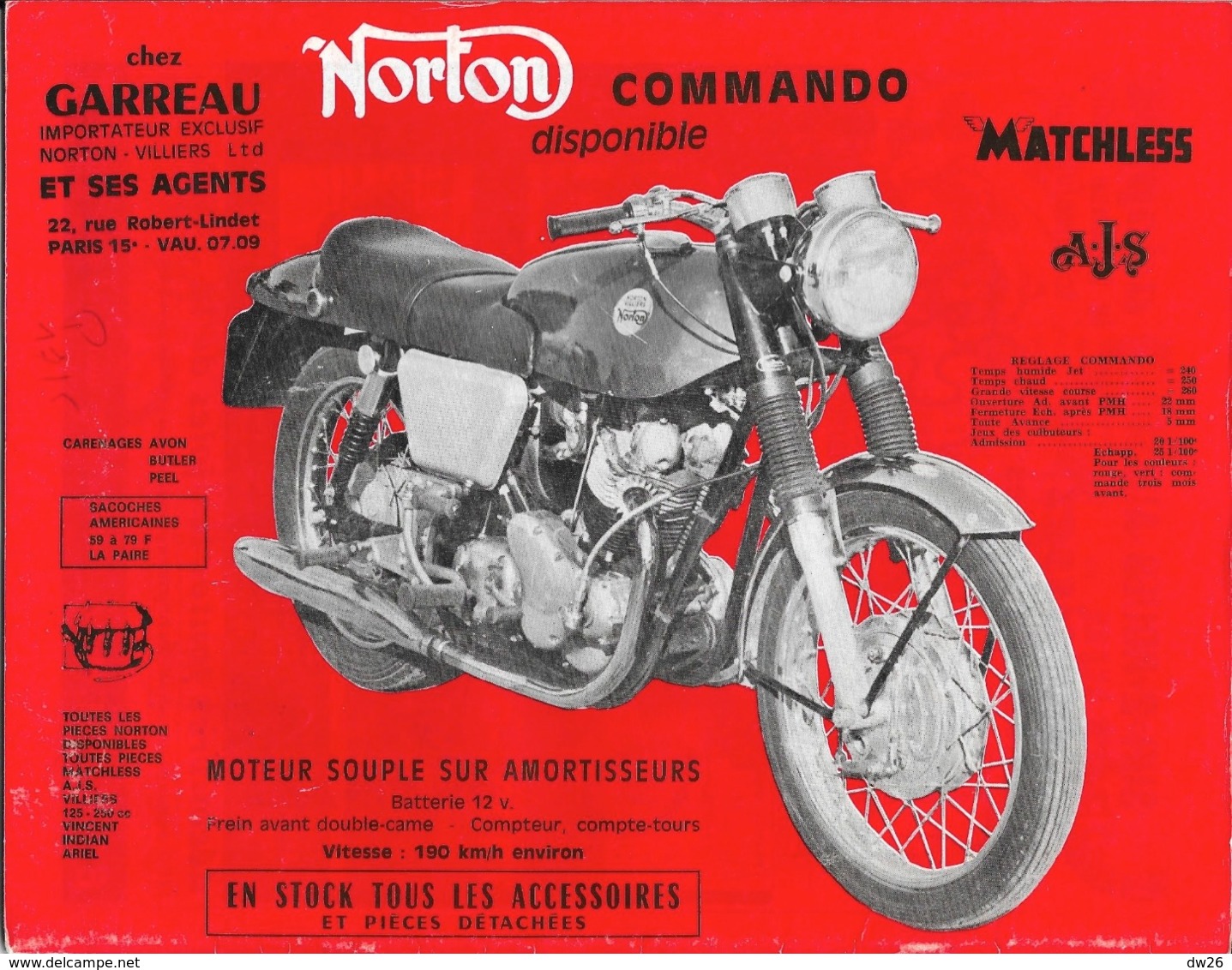 Moto Revue Hebdomadaire N° 1932 Mai 1969: Karl Hoppe à Hockenheim (moteur U.R.S.) Publicité Norton - Auto/Motor