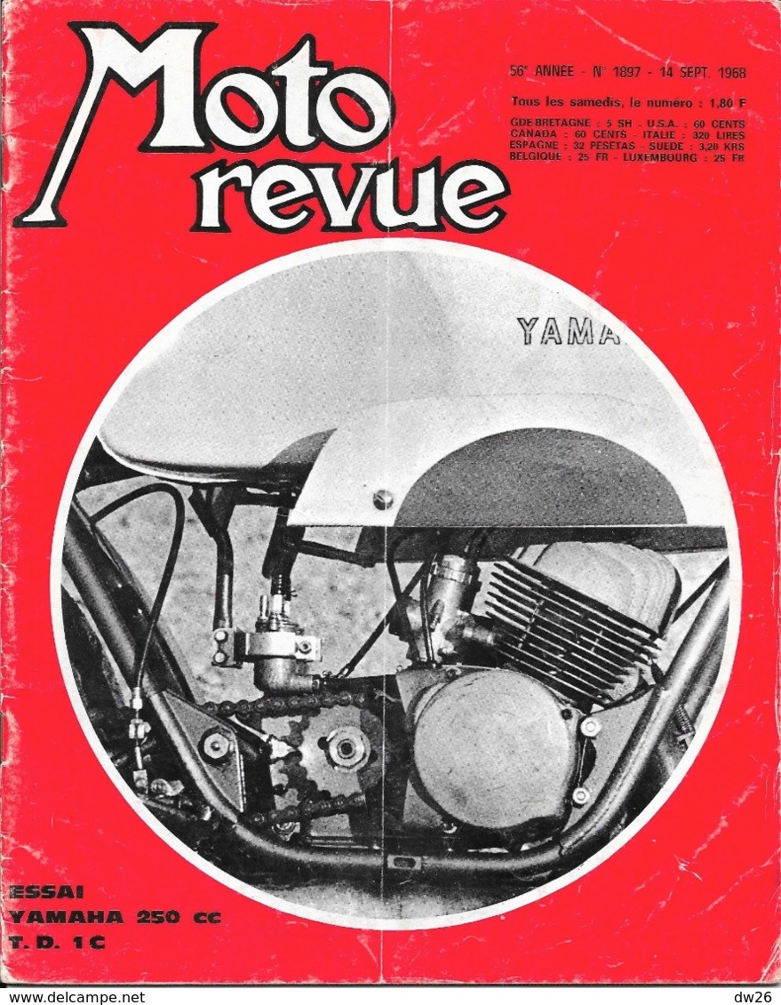 Moto Revue Hebdomadaire N° 1897 Septembre 1968: Essais Yamaha 250 Cc - Publicité Norton - Auto/Motorrad