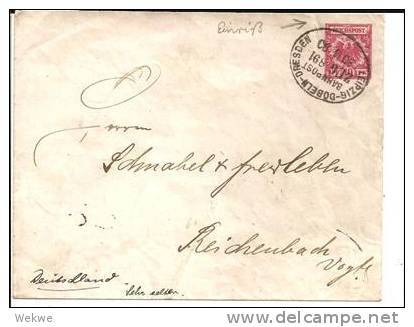 Kra006/ BP Leipzig-Röbeln-Dresden 1890 Auf Ganzsache U 13 B - Briefe U. Dokumente