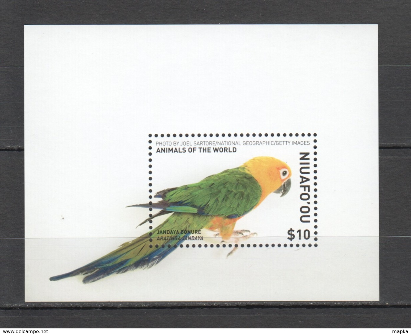 SS203 2018 NIUAFO'OU FAUNA BIRDS PARROTS ANIMALS OF THE WORLD !!! 6 US$ TOTAL NOMINAL 1BL MNH - Parrots